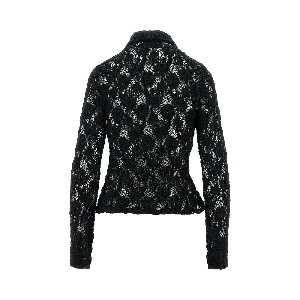 Camicia in pizzo stretch