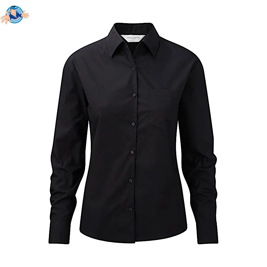 Camicia in popeline maniche lunghe | personalizzabile con il tuo logo