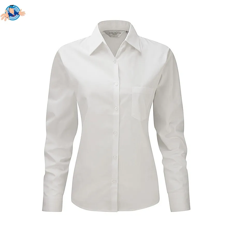Camicia in popeline maniche lunghe | personalizzabile con il tuo logo