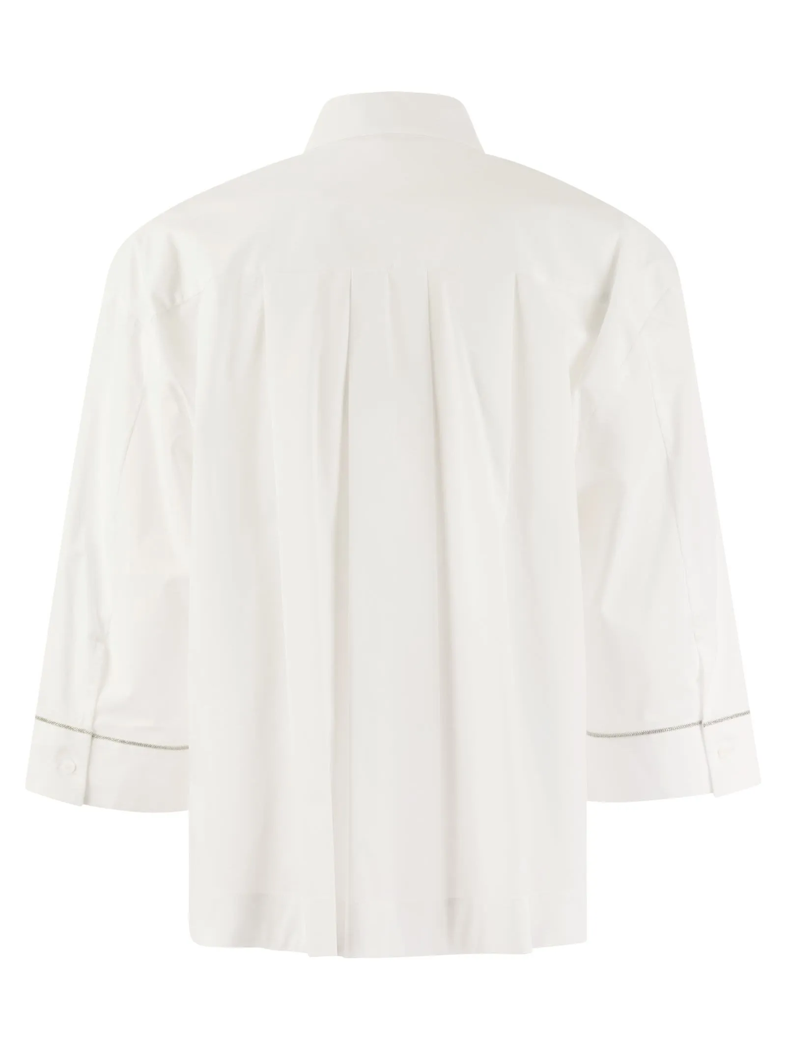 Camicia in popeline unito di cotone