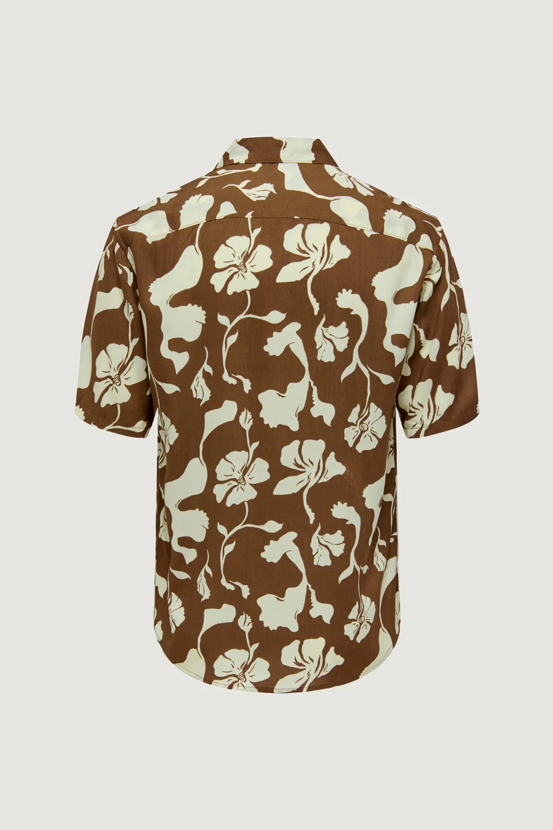 Camicia manica corta Only & Sons onsdash life reg visc aop ss shirt noos Marrone