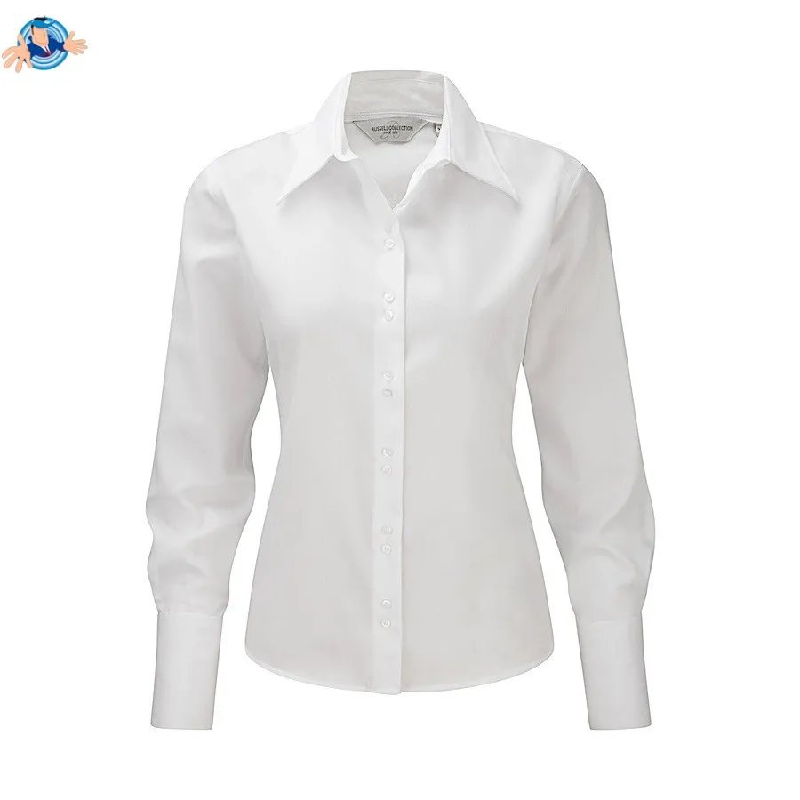Camicia non-stiro a maniche lunghe | personalizzabile con il tuo logo