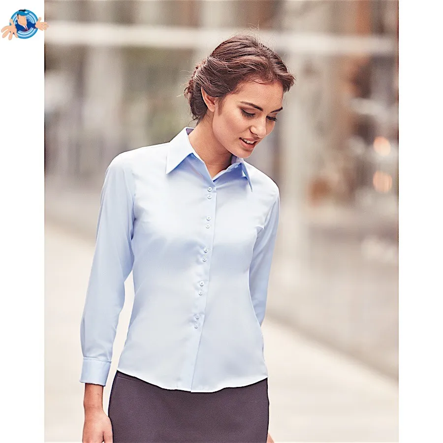 Camicia non-stiro a maniche lunghe | personalizzabile con il tuo logo