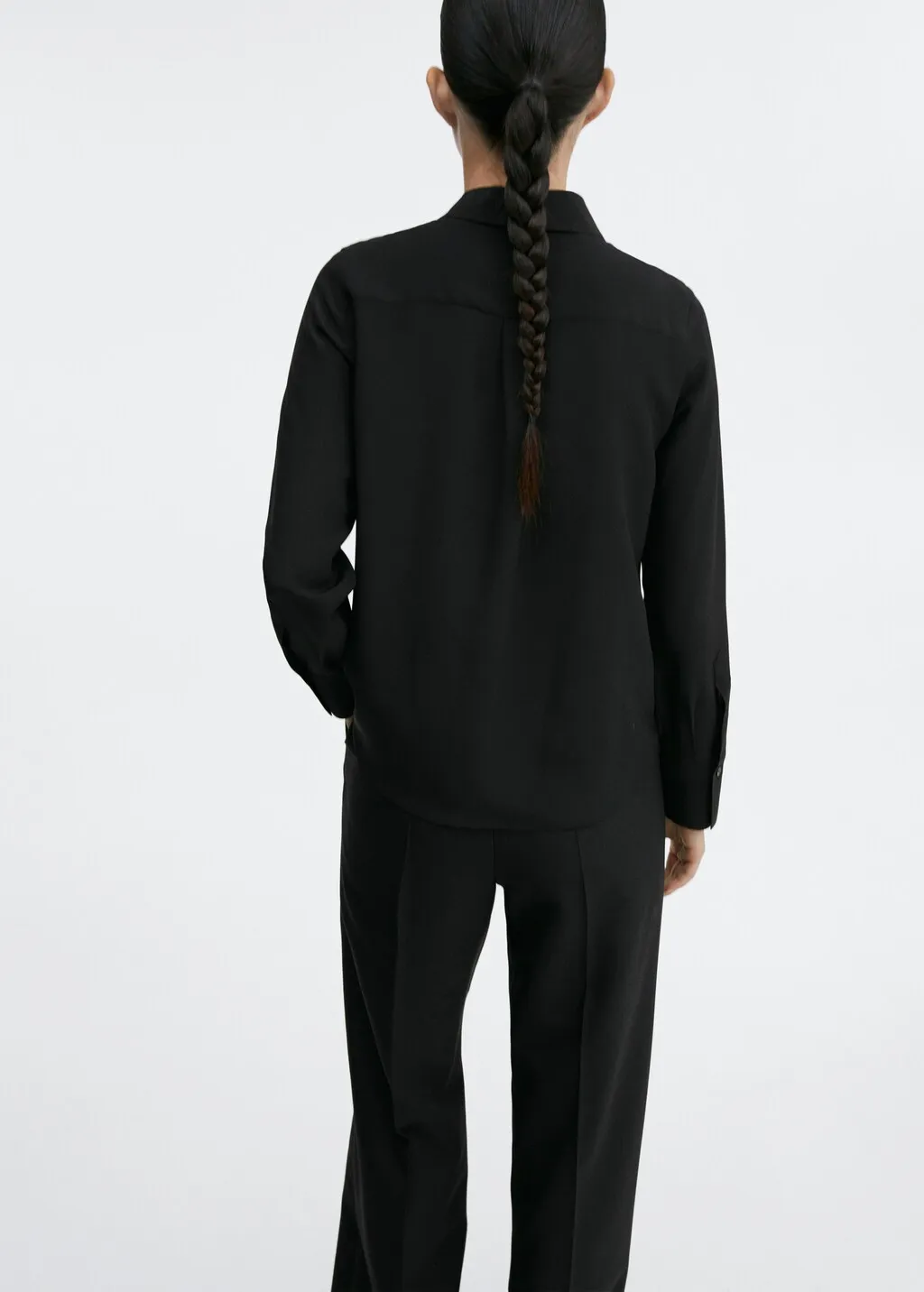 Camicia seta bottoni nascosti