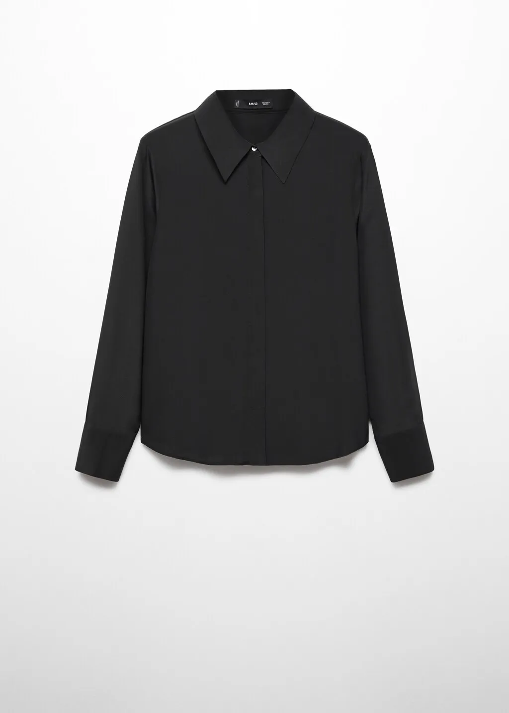 Camicia seta bottoni nascosti