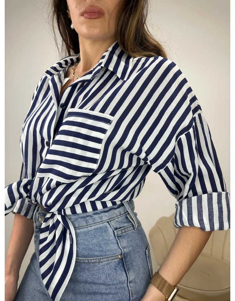 CAMICIA TASCHINO ECONOMY BLU