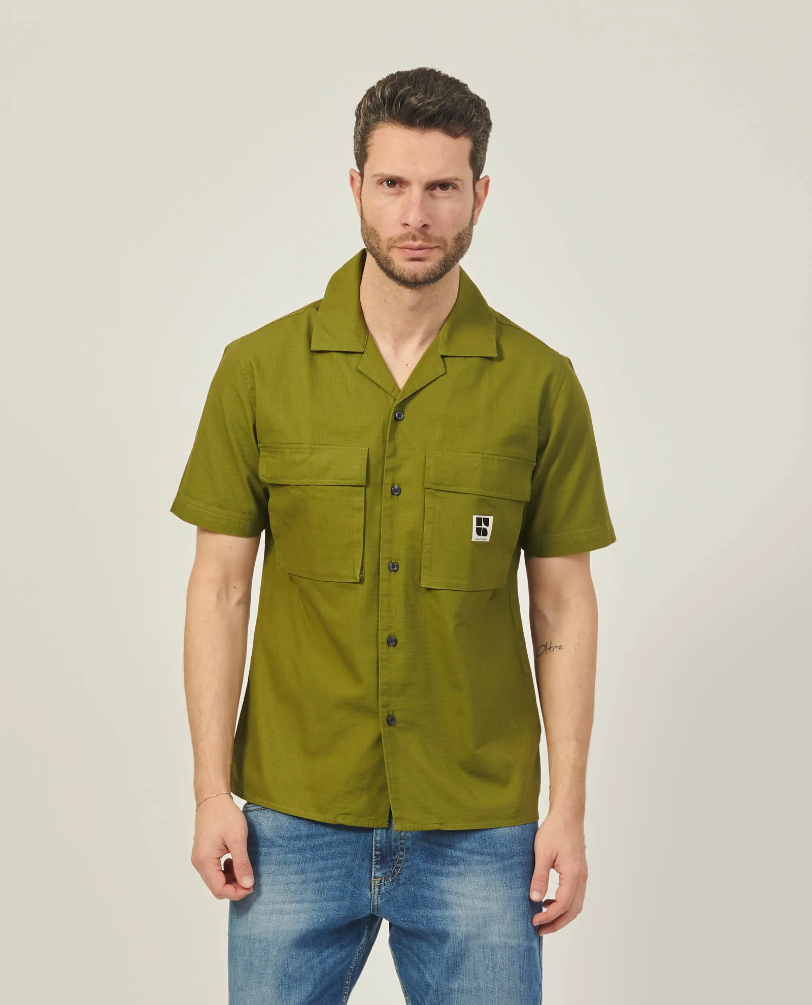 Camicia uomo Urban Ring con tasconi frontali