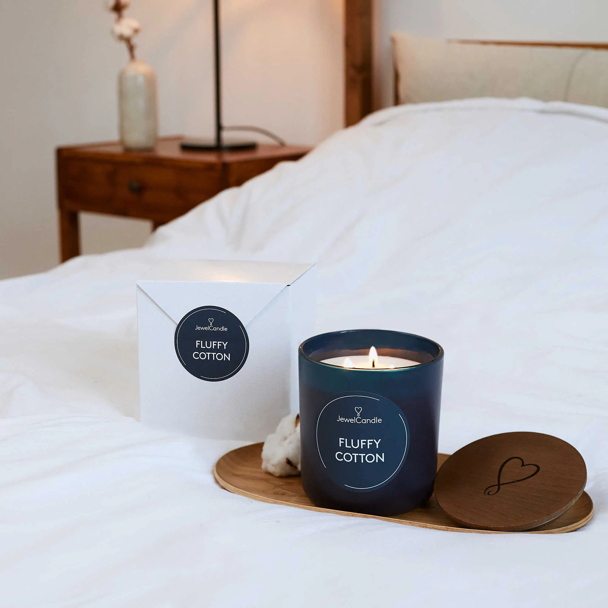 Candela JewelCandle Media Secret Message colore Blu