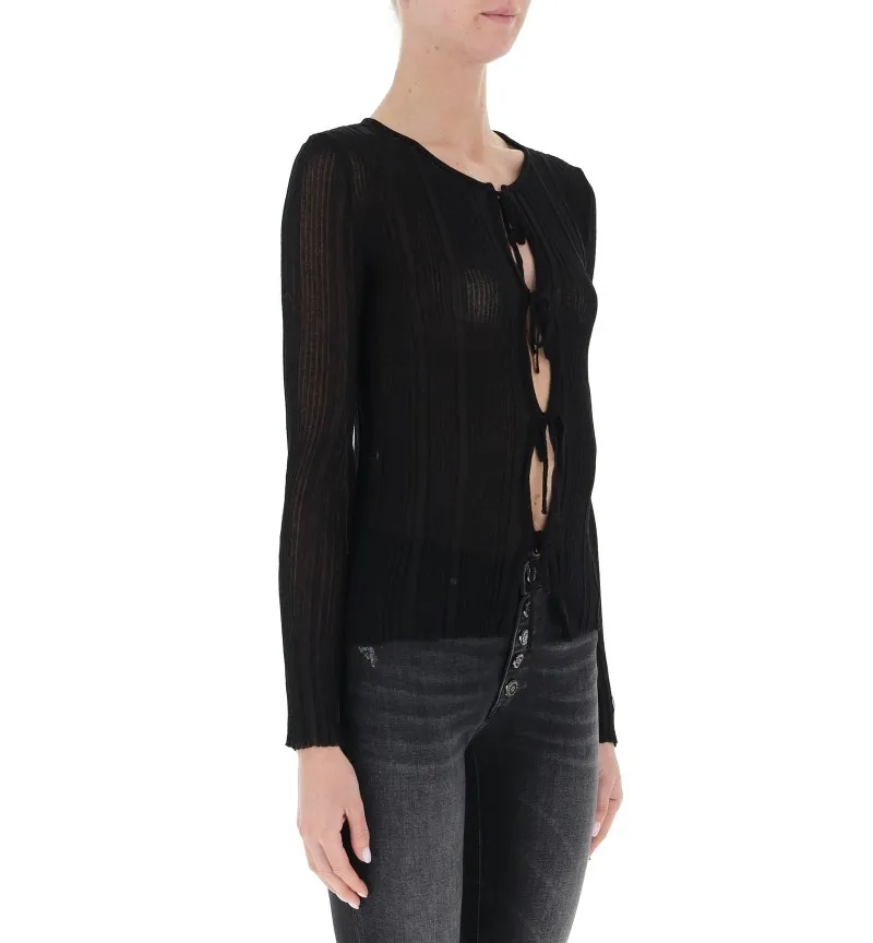 Cardigan con frange