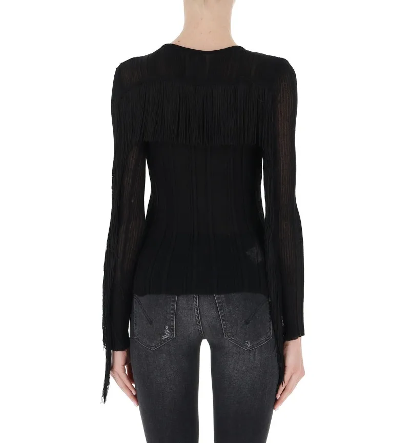 Cardigan con frange