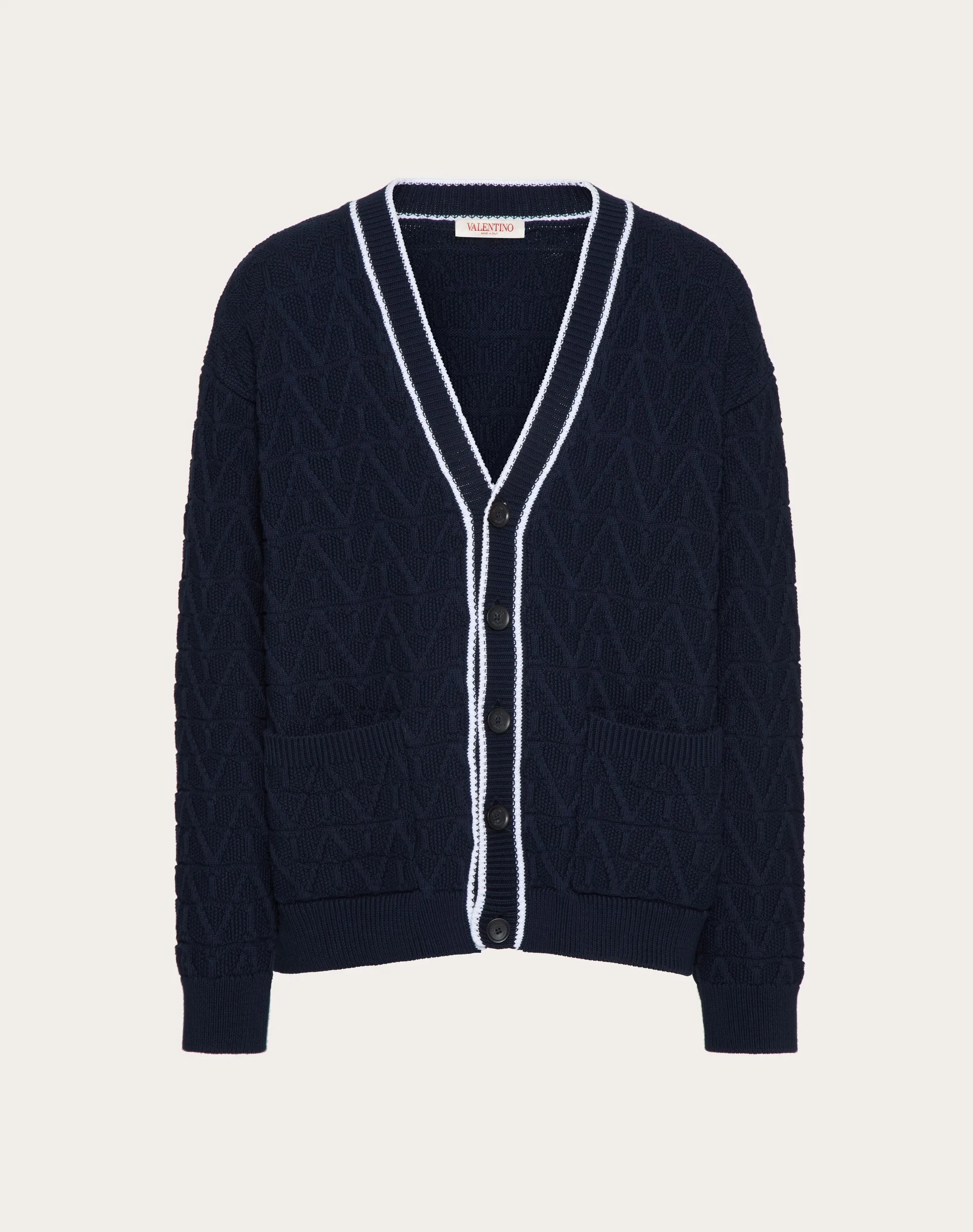 CARDIGAN IN COTONE CON MOTIVO TOILE ICONOGRAPHE