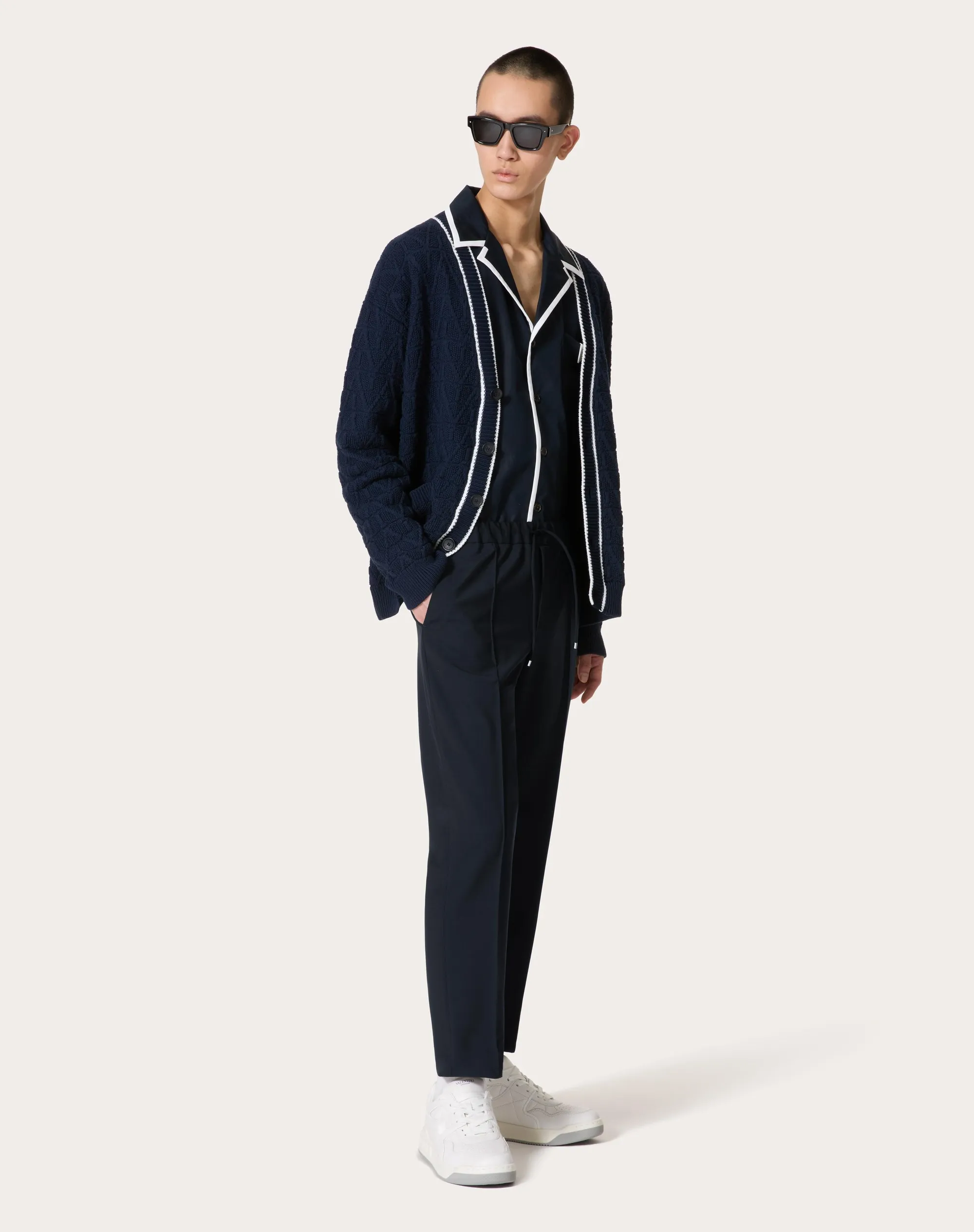 CARDIGAN IN COTONE CON MOTIVO TOILE ICONOGRAPHE