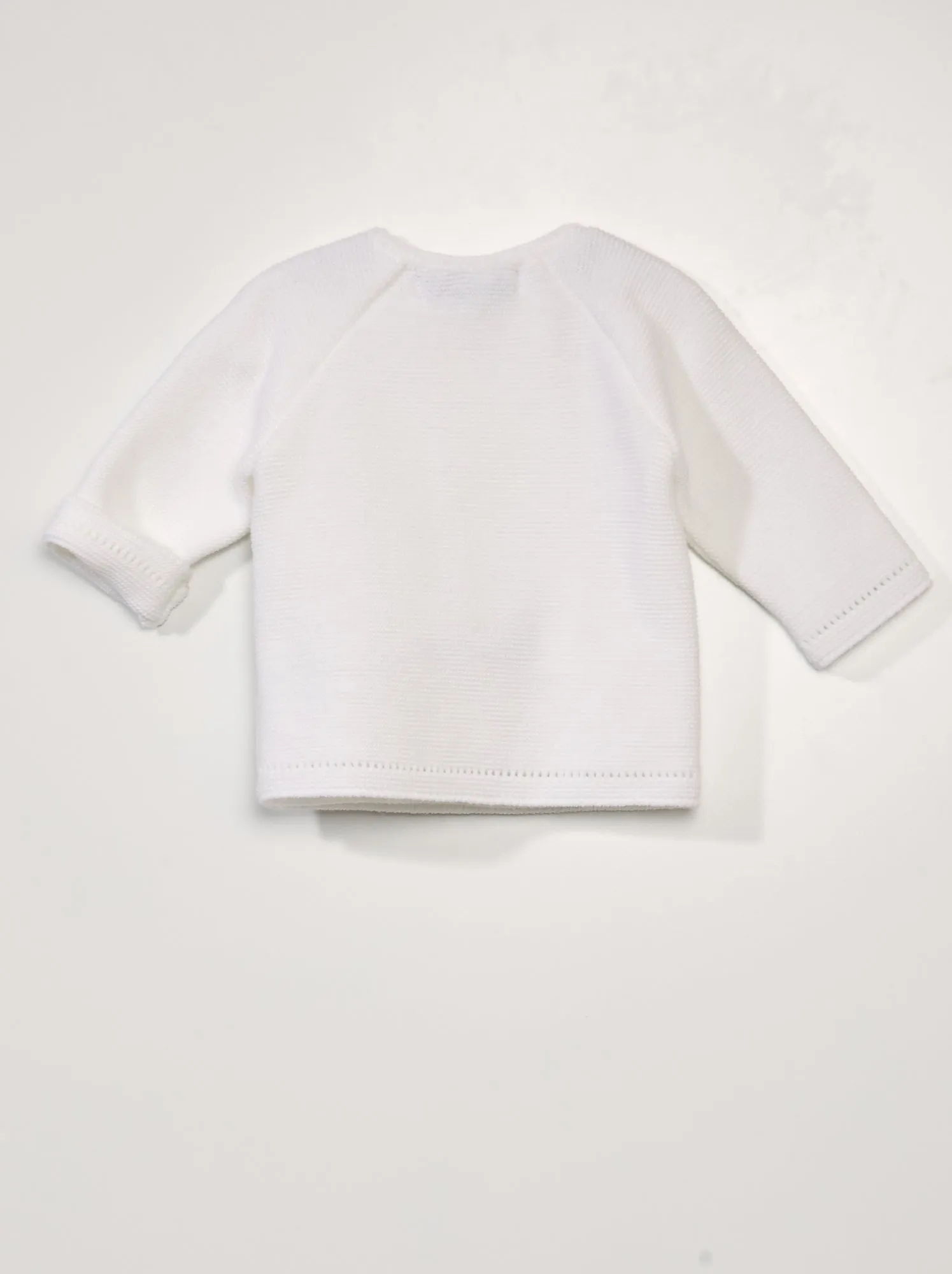 Cardigan lavorato a maglia 'La Manufacture de Layette' - Made in France - bianco