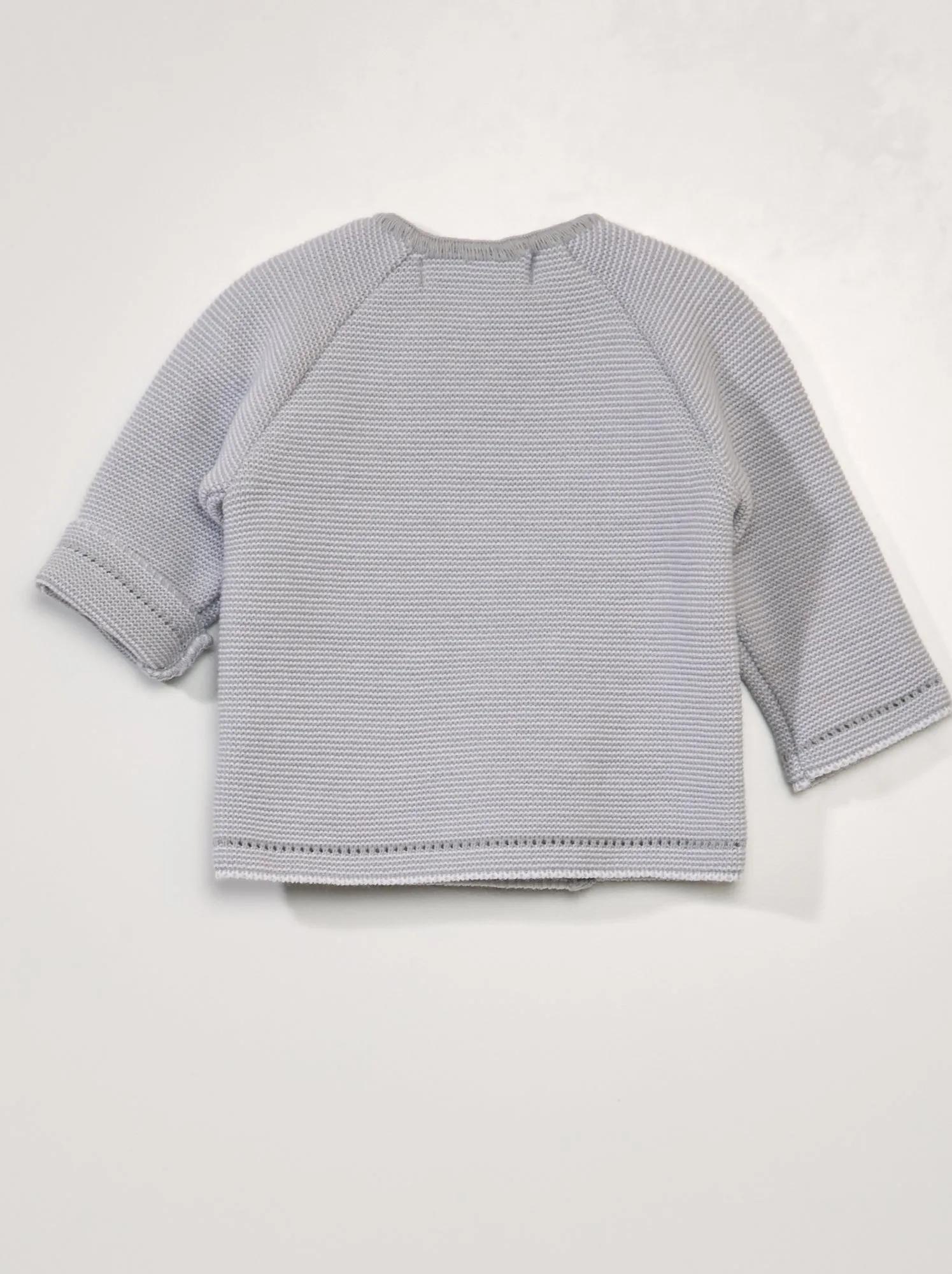 Cardigan lavorato a maglia 'La Manufacture de Layette' - Made in France - grigio a righe