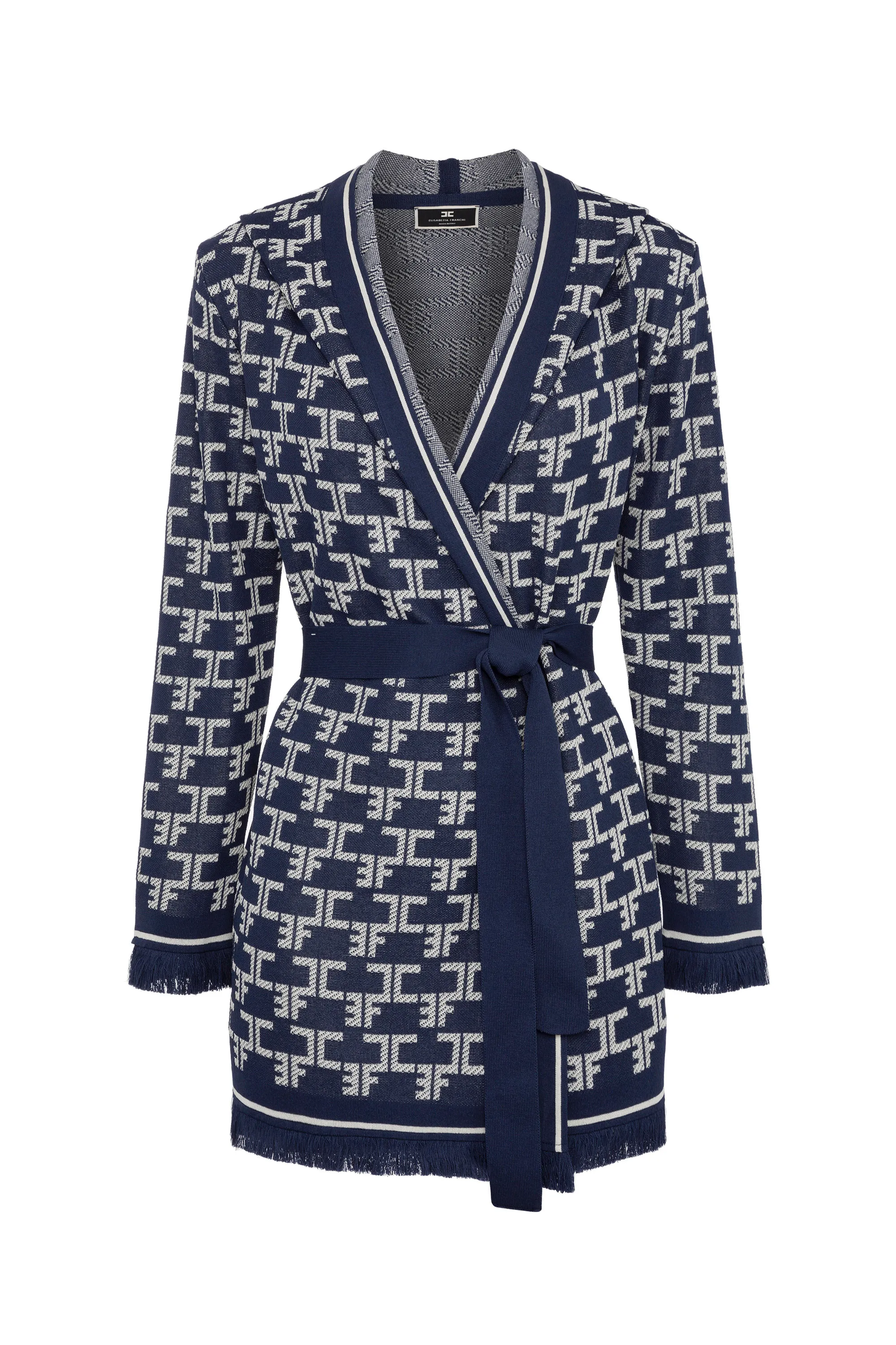 Cardigan lettering monogram con fusciacca