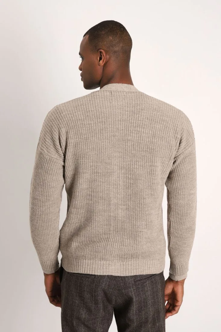 Cardigan oversize monocolour con abbottonatura