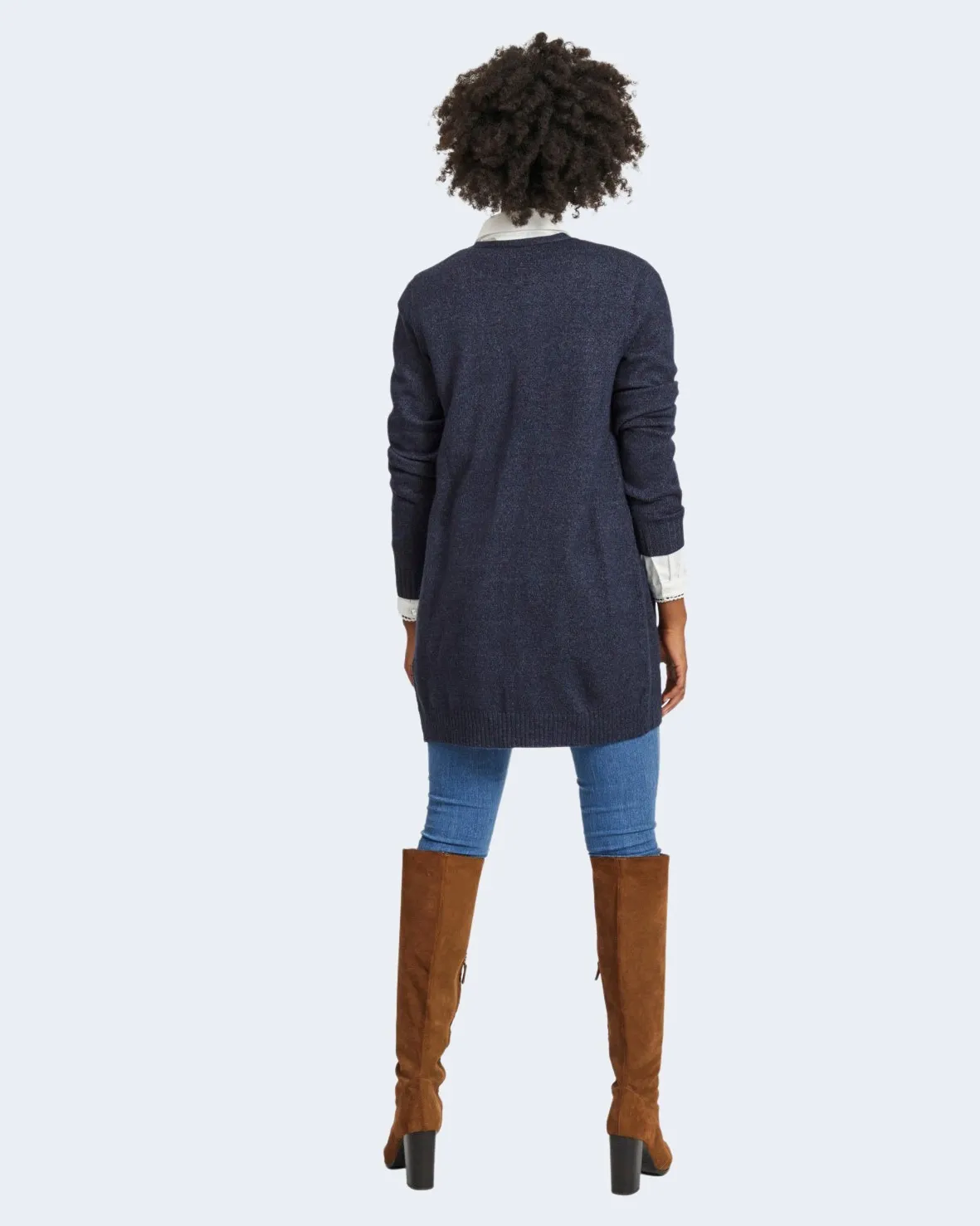 Cardigan Vila Clothes VIRIL OPEN L/S KNIT – NOOS Blue scuro