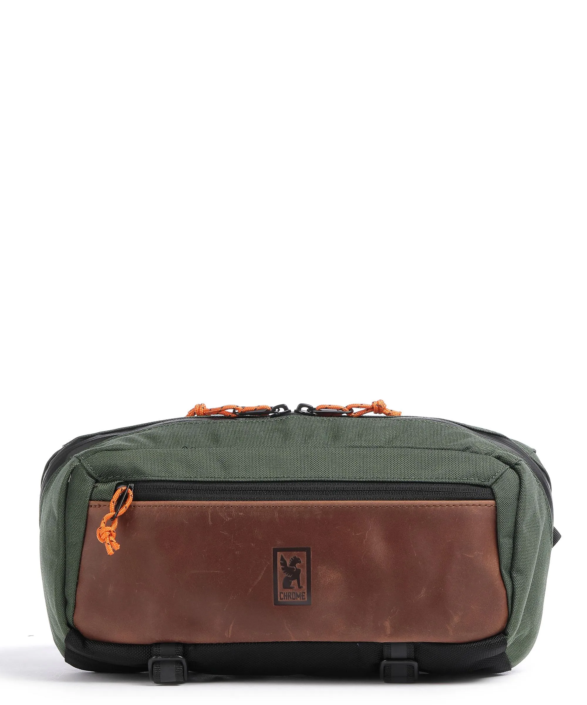  Chrome Kadet Mini Limited Borsa sling nylon, pelle nero/verde  
