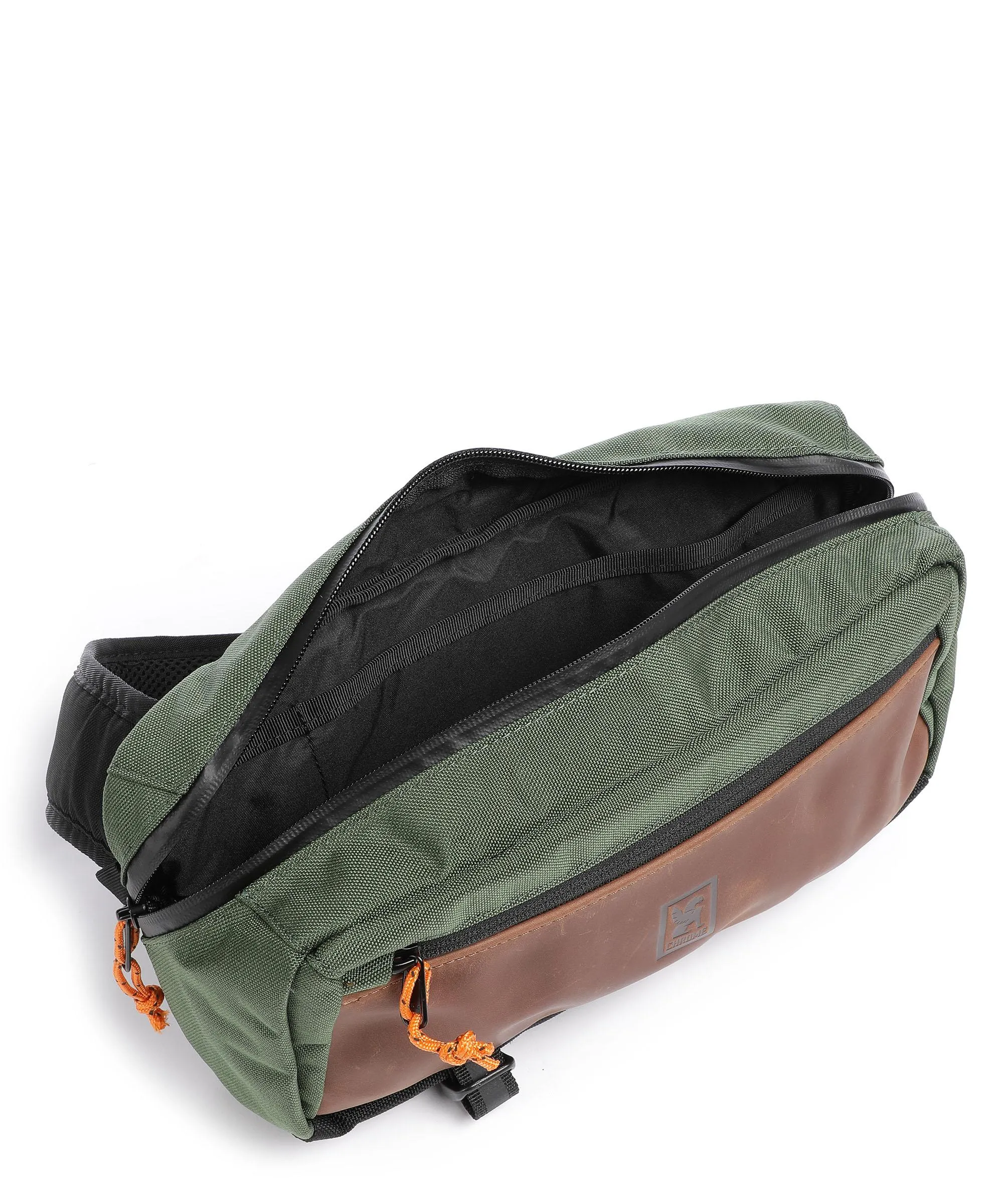  Chrome Kadet Mini Limited Borsa sling nylon, pelle nero/verde  