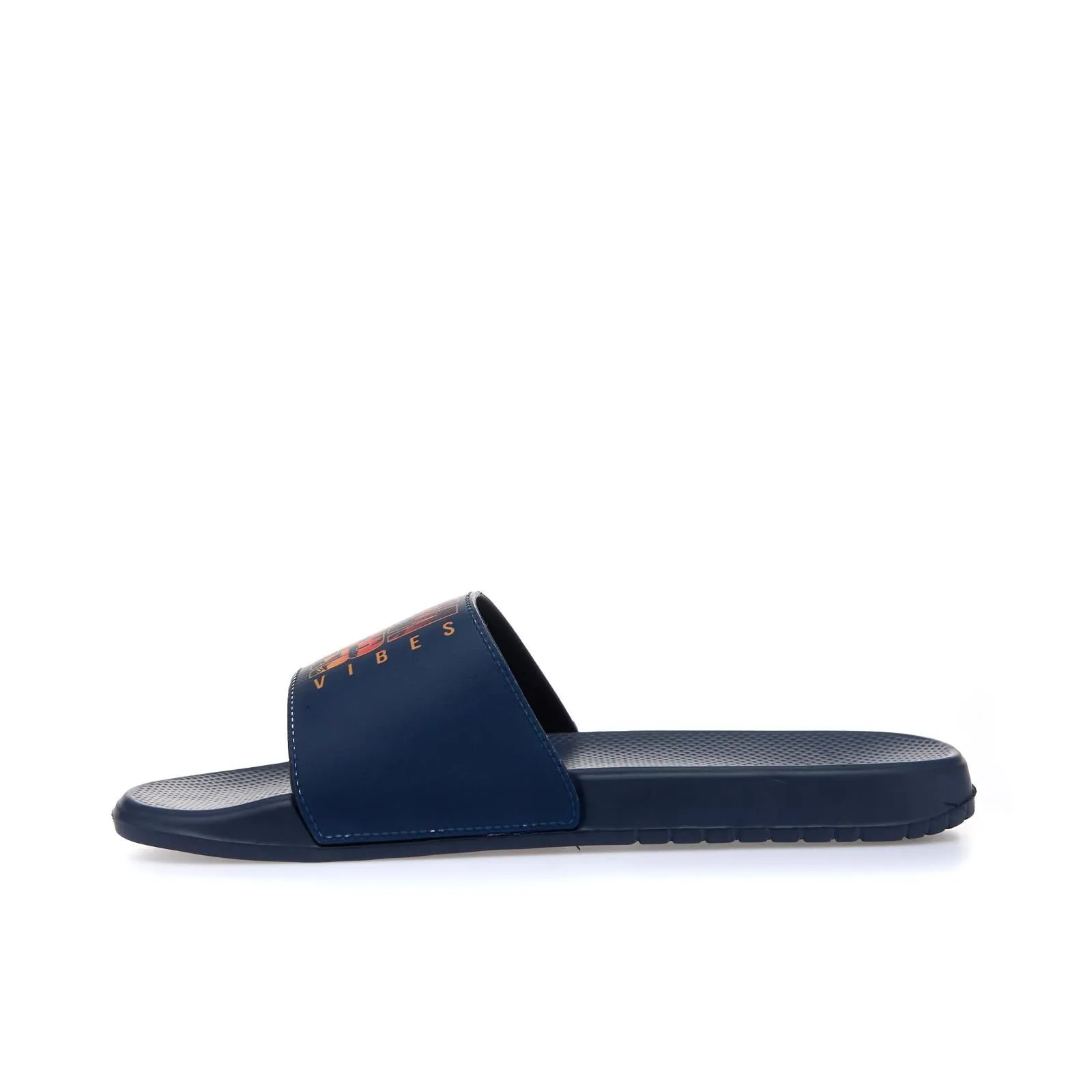 Ciabatte blu in gomma da mare con scritta
