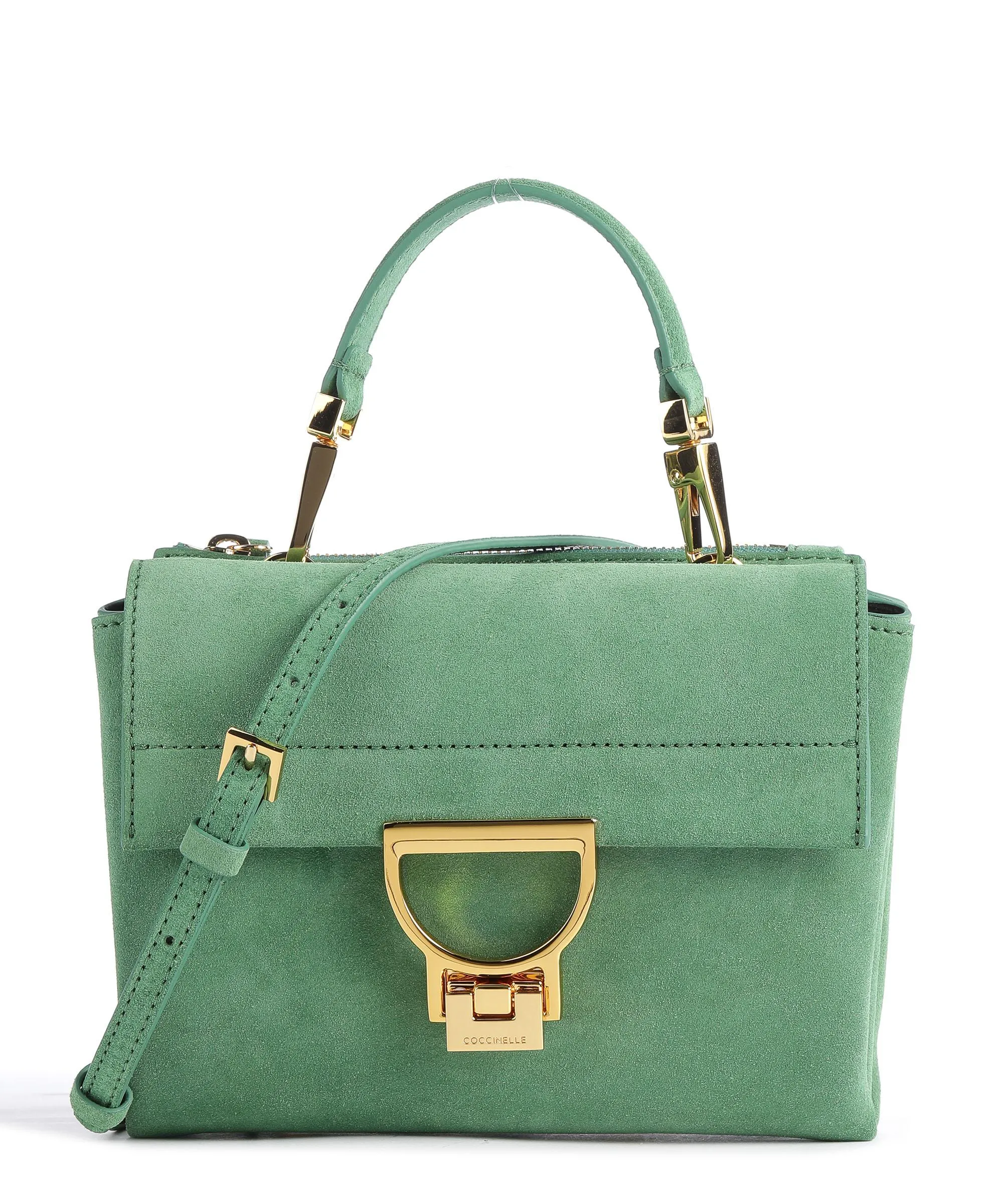  Coccinelle Arlettis Suede Borsa a tracolla pelle ruvida verde  