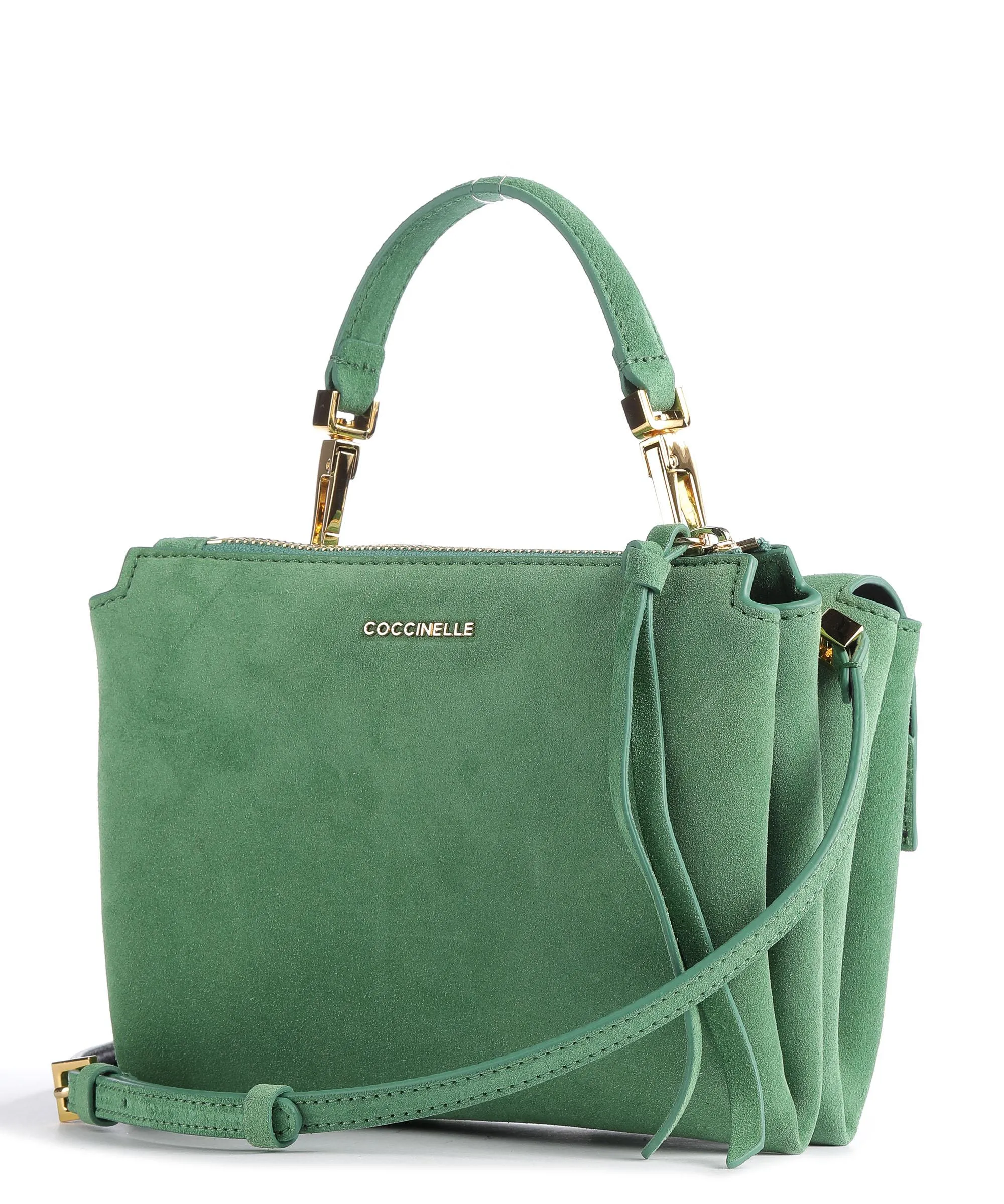  Coccinelle Arlettis Suede Borsa a tracolla pelle ruvida verde  