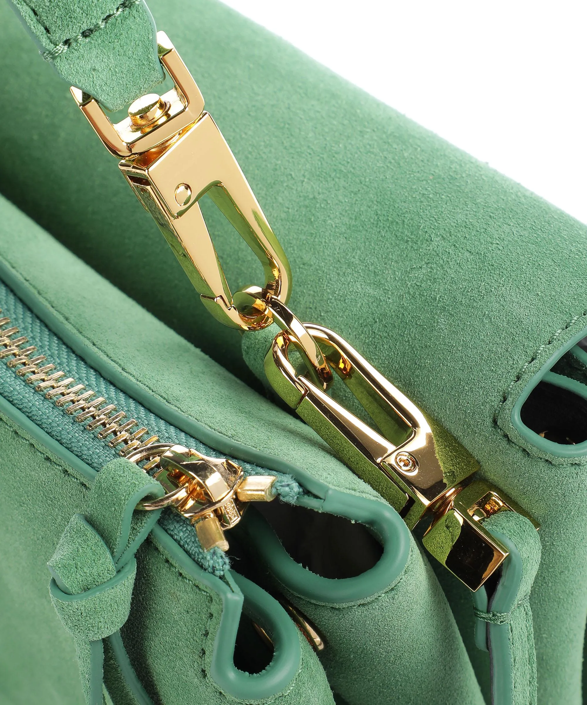  Coccinelle Arlettis Suede Borsa a tracolla pelle ruvida verde  