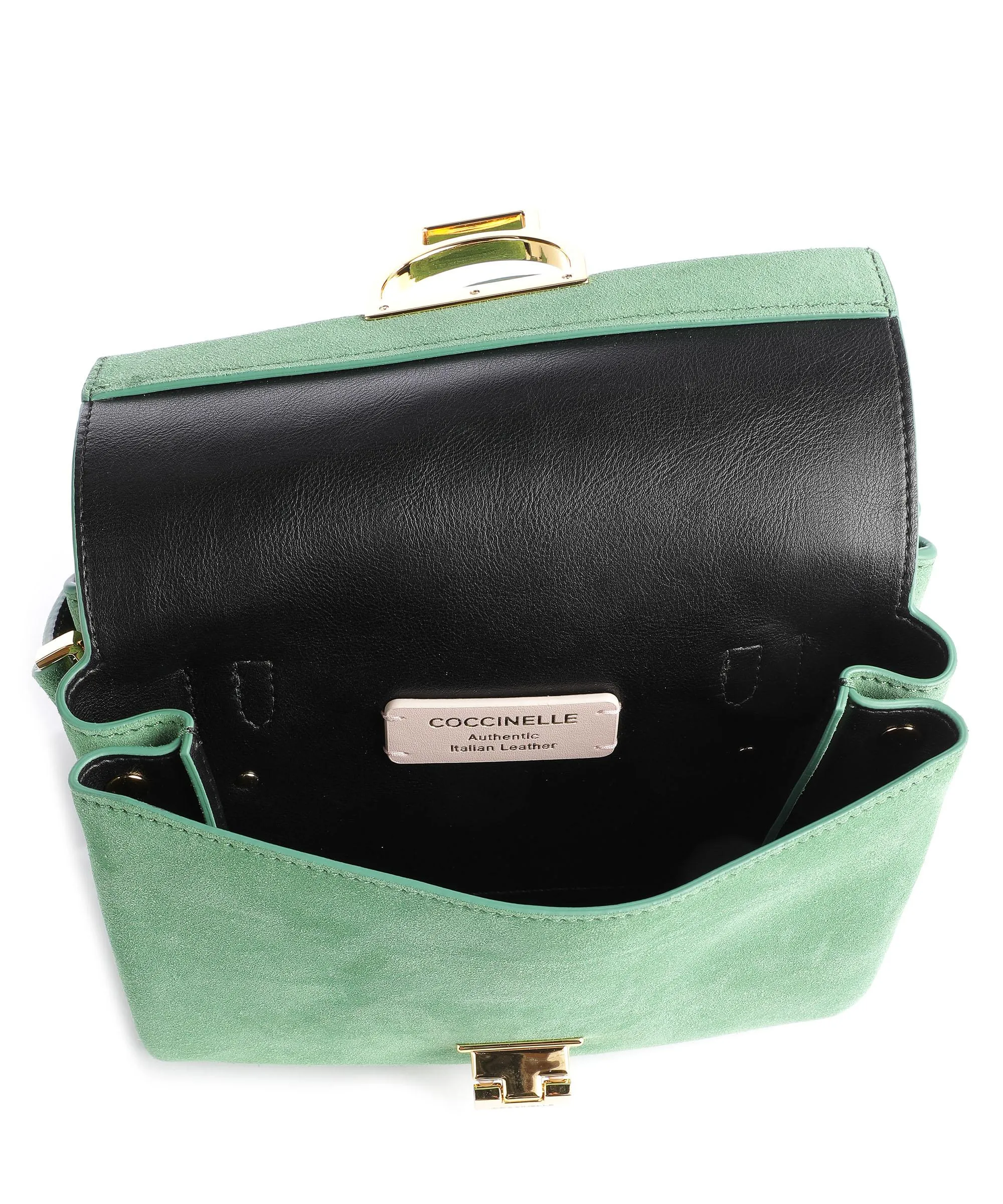  Coccinelle Arlettis Suede Borsa a tracolla pelle ruvida verde  