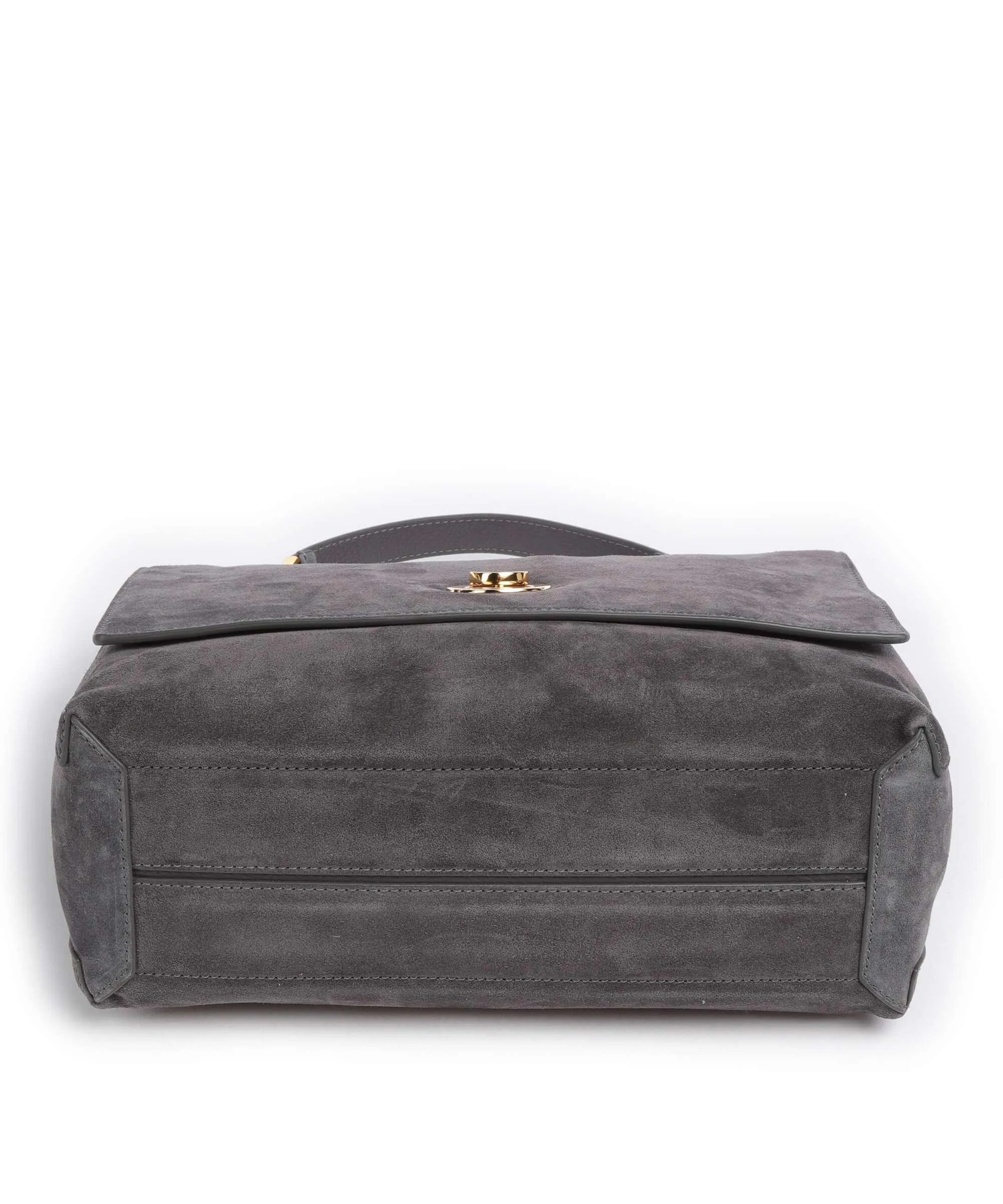  Coccinelle Liya Suede Borsa a mano pelle ruvida grigio scuro  