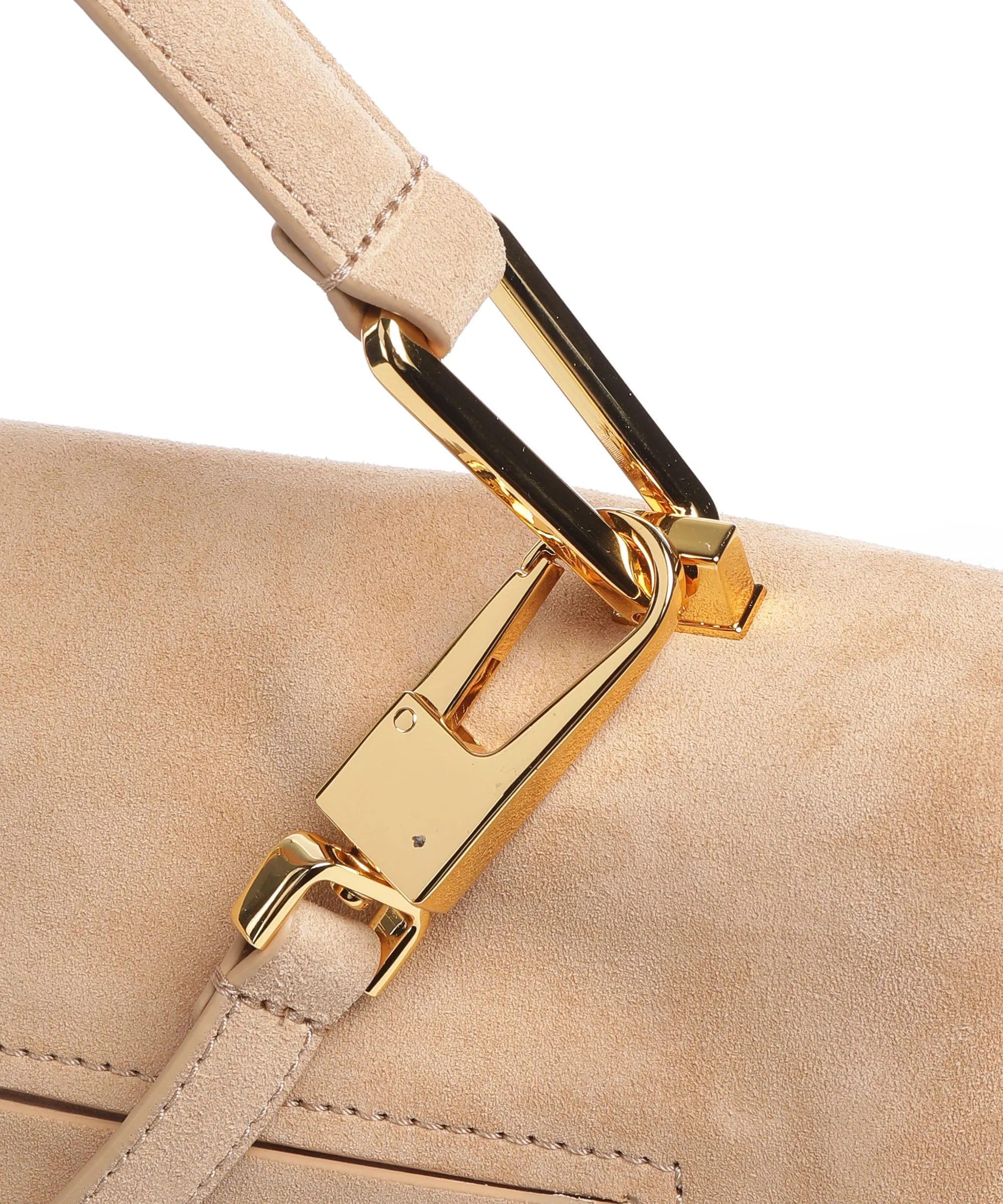  Coccinelle Liya Suede Borsa a mano pelle ruvida natura  