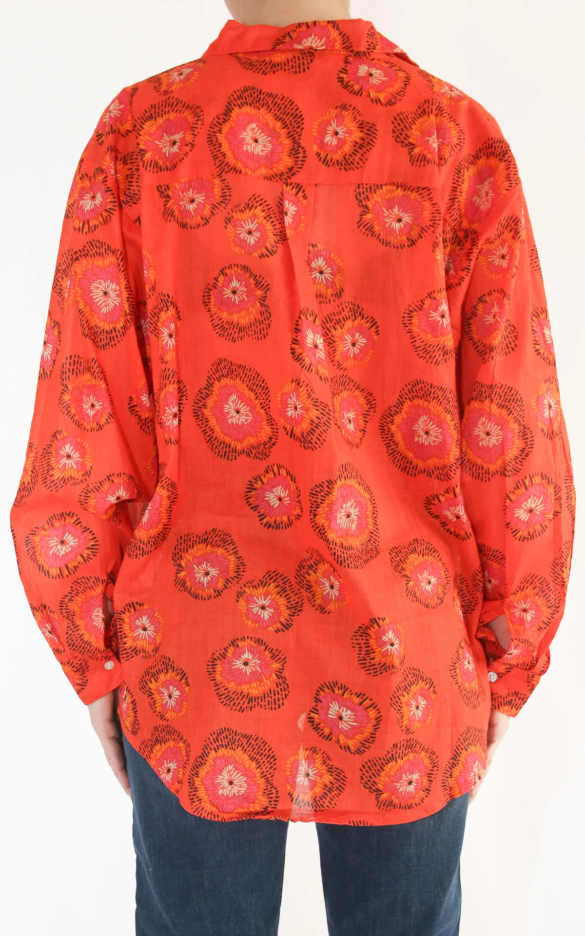 Compania fantastica – Camicia cotone fantasia – Arancio