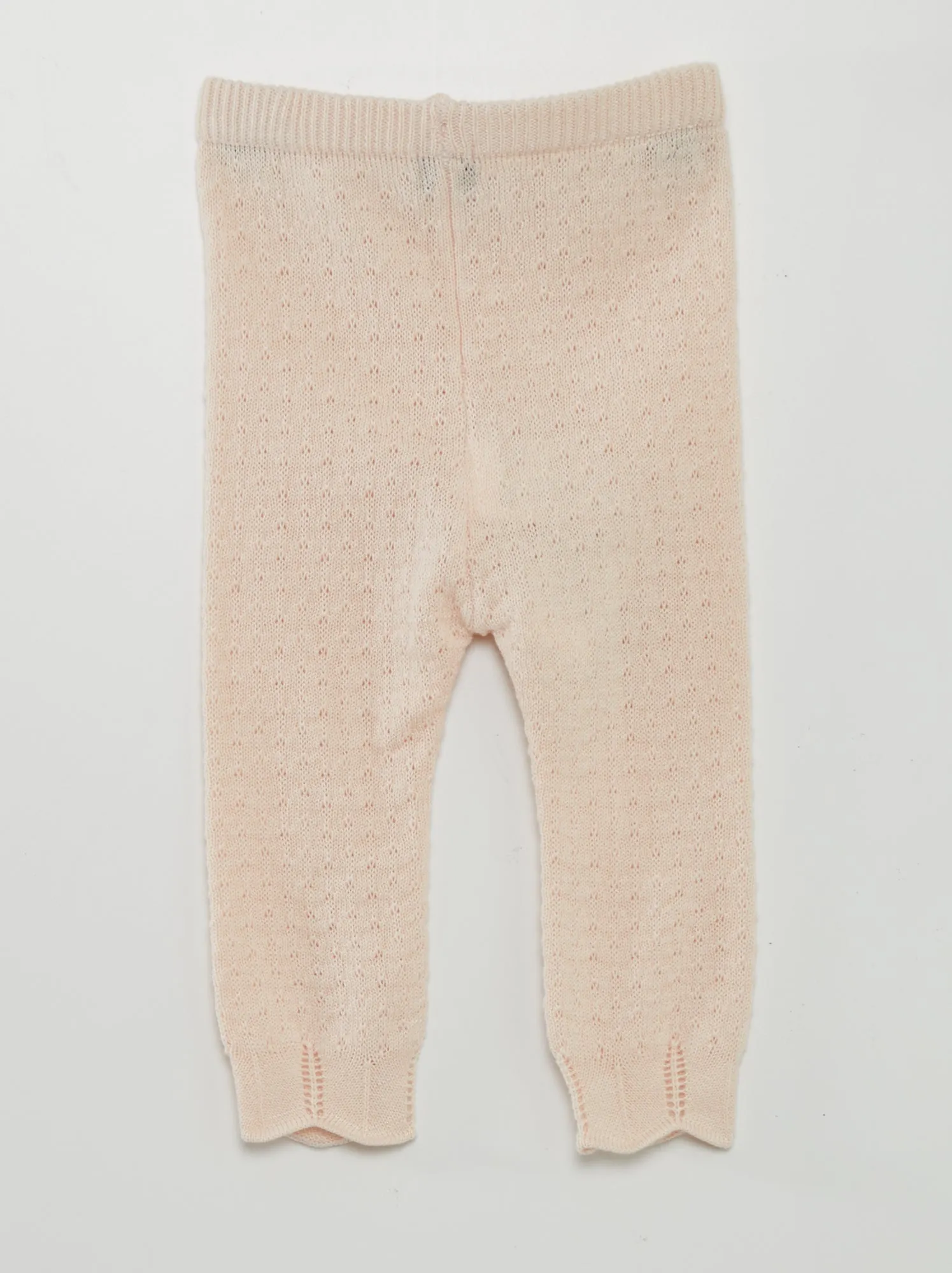 Completo leggings lavorati a maglia + calzini - ROSA