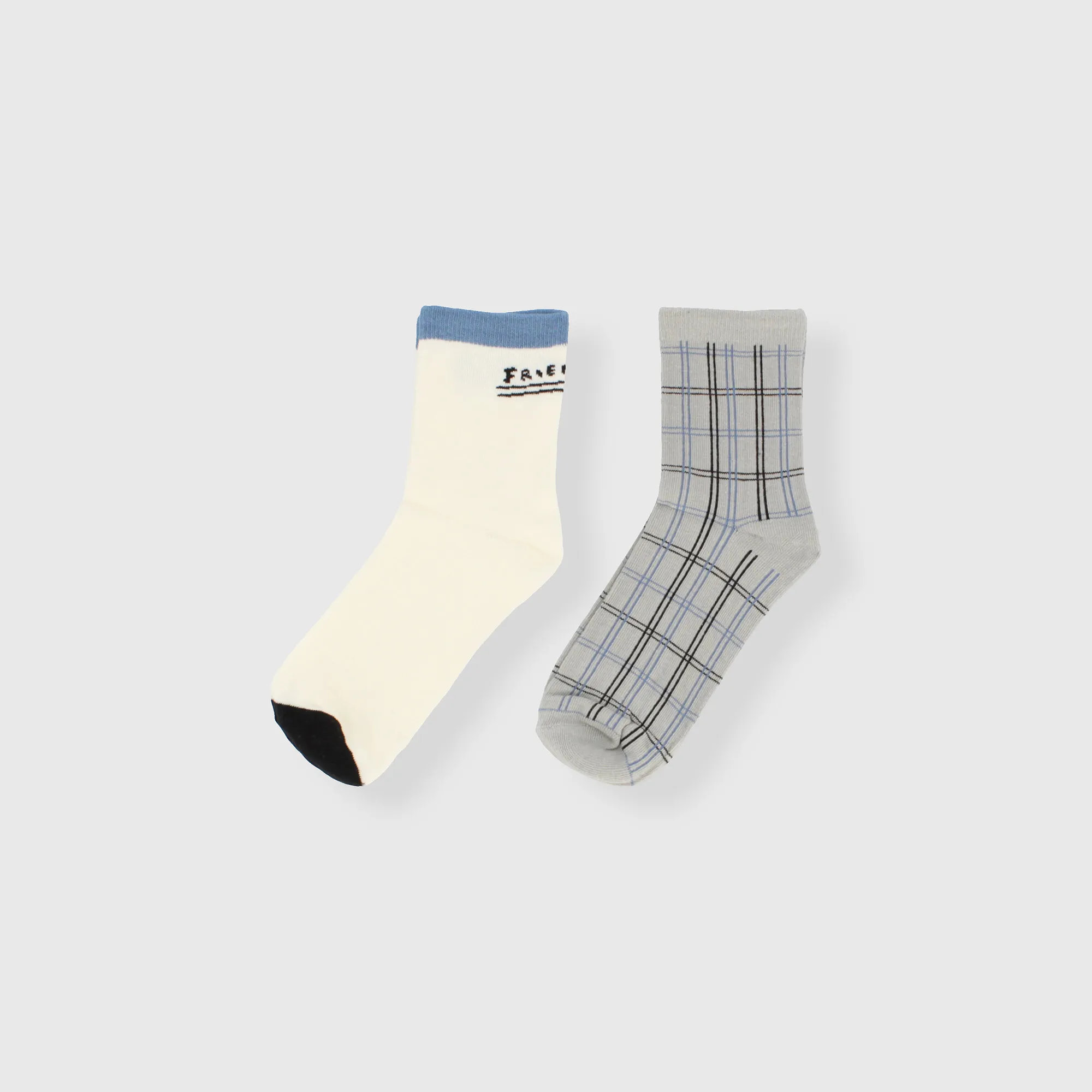 Confezione da due paia di calzini da bambino, GRIGIO            