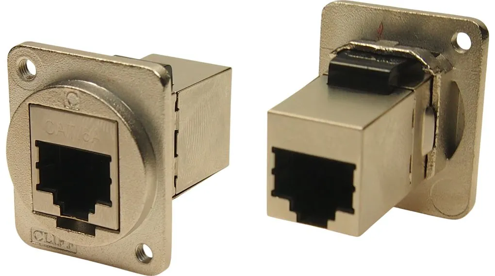 Connettore Ethernet Connettore femmina RS PRO Cat6a, 8 vie, Montaggio a pannello