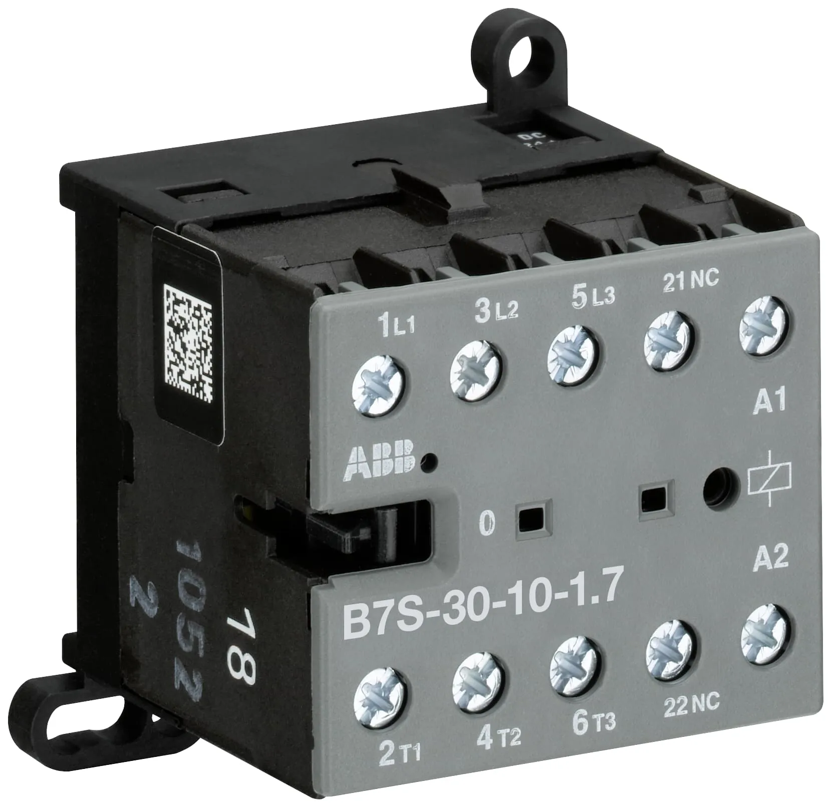 Contattore ABB, serie B7S, 3 poli, 3 NA, 20 A, 5,5 kW, bobina 24 V c.c.