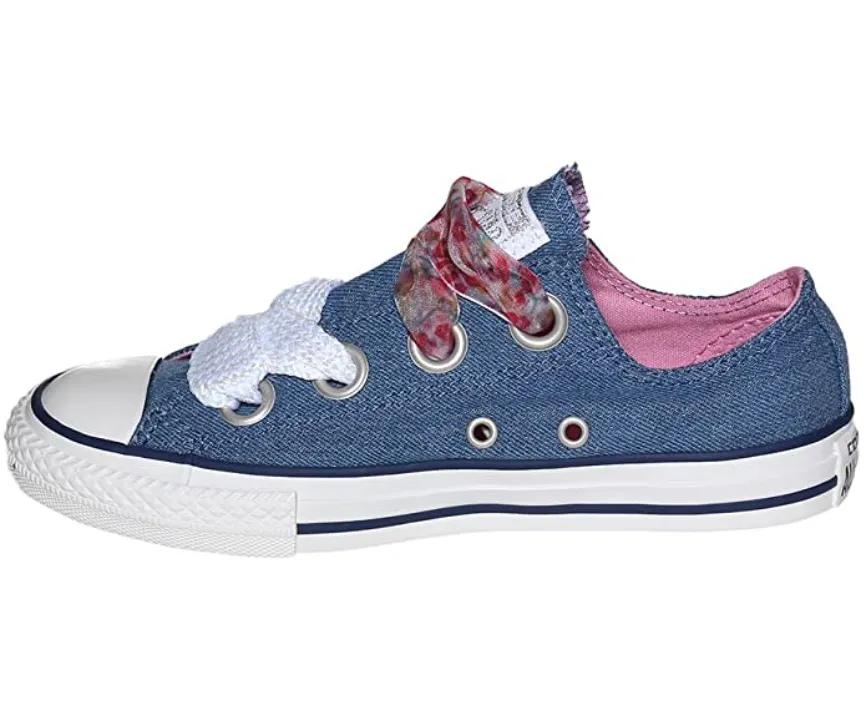 Converse low canvas sneakers shoe CTAS Big Eyelet OX 660973C light blue