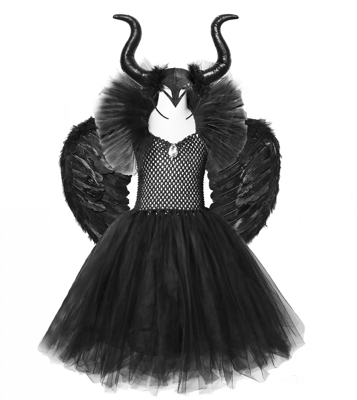 Costume da diavolo per bambini di Halloween Costume da diavolo per ragazze Abiti casual per ragazze Solido
