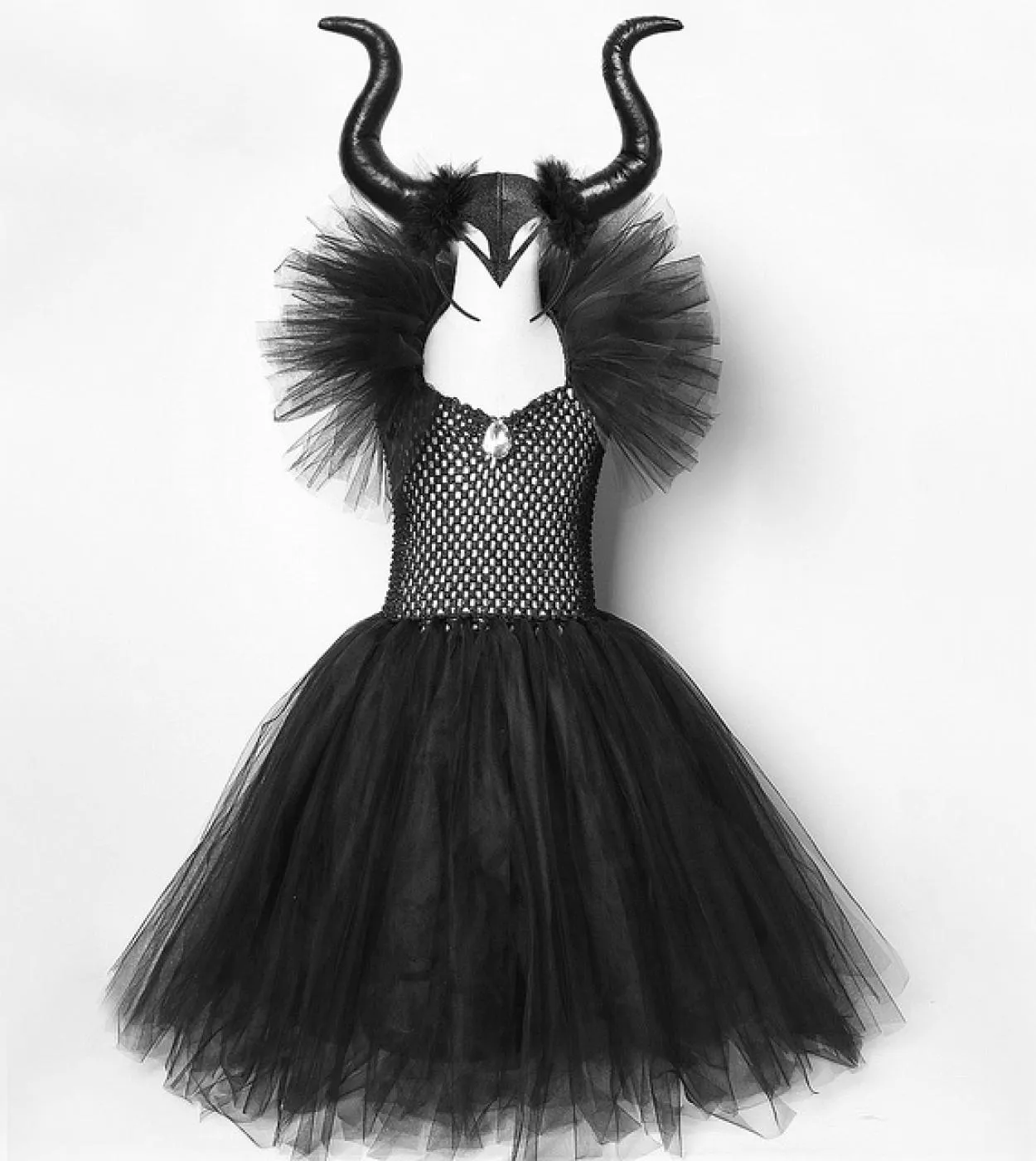 Costume da diavolo per bambini di Halloween Costume da diavolo per ragazze Abiti casual per ragazze Solido