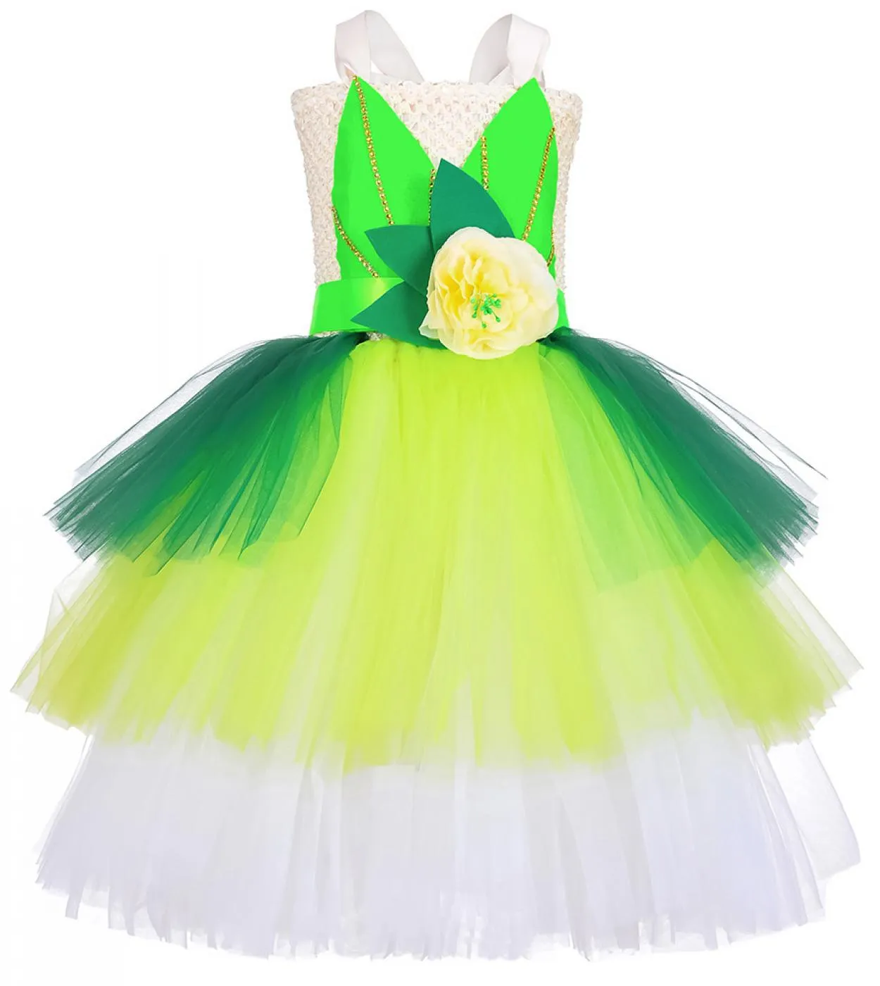 Costume da principessa fata della foresta per ragazze Abito natalizio per Halloween Vestito tutu per bambina Abiti fantasia a st