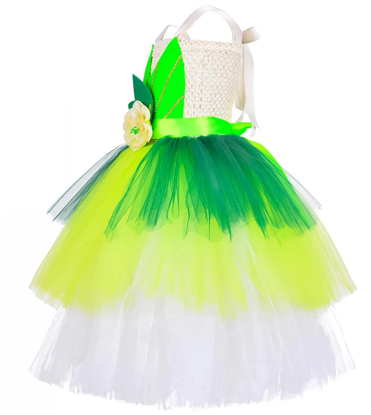 Costume da principessa fata della foresta per ragazze Abito natalizio per Halloween Vestito tutu per bambina Abiti fantasia a st
