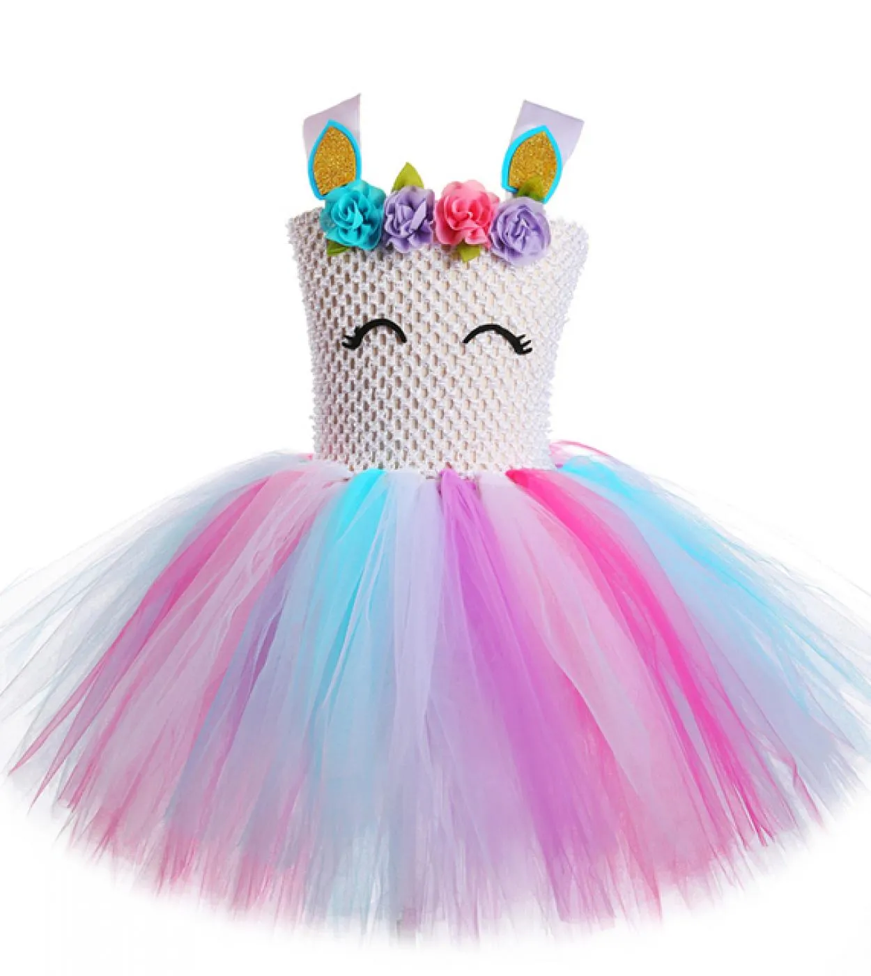 Costume da unicorno fiore per ragazze Halloween vestire vestiti per bambini ragazza principessa compleanno tutu abiti per bambin