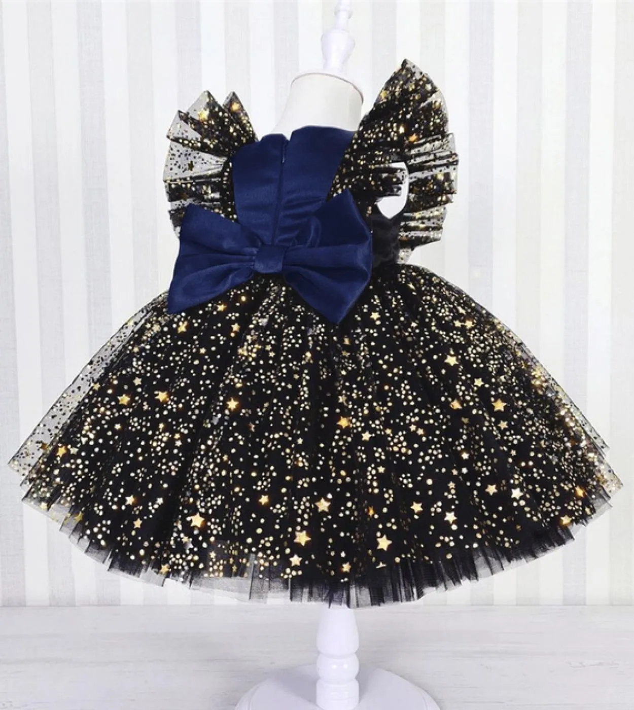 Costume di Halloween per bambina Bambina bambina Abito da sera con perline nere 12m Abito tutu da principessa per ragazze Comple