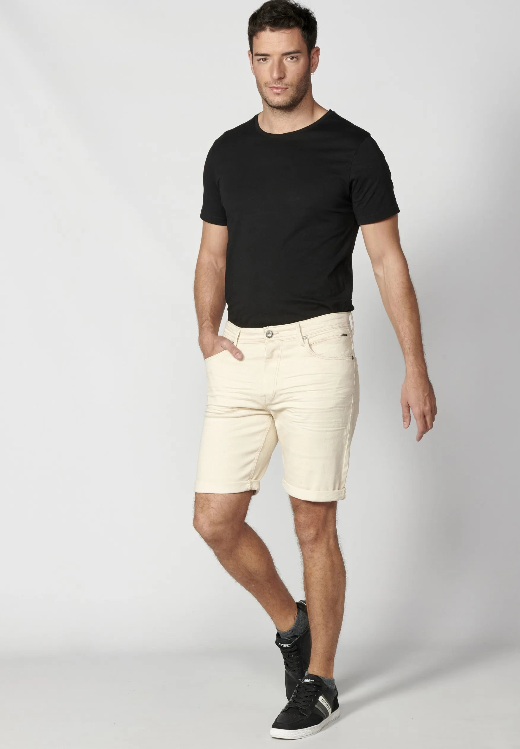 COWBOY STRECTH REGULAR FIT - Shorts di jeans