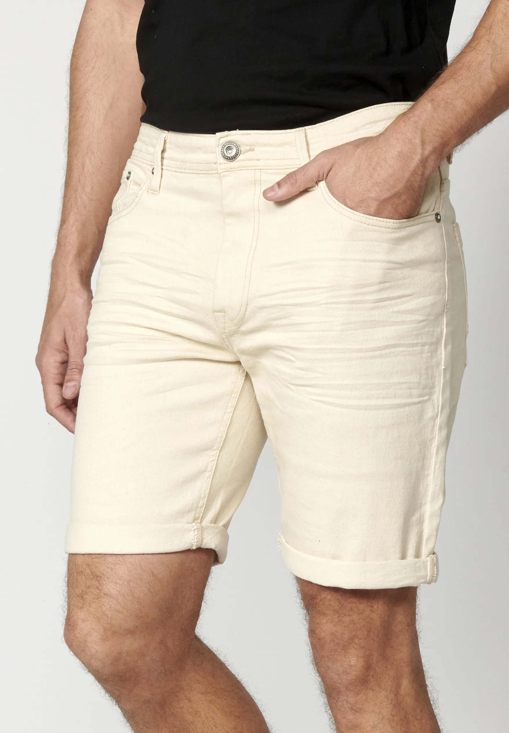 COWBOY STRECTH REGULAR FIT - Shorts di jeans