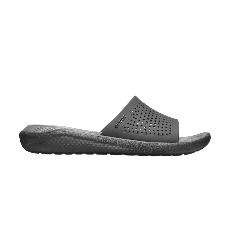 Crocs ciabatta da adulto LiteRide Slide 205183-0DD nero-grigio