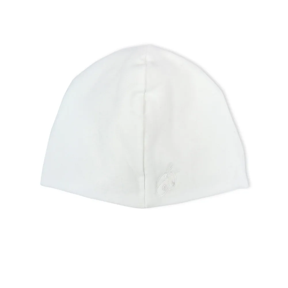 CUFFIA FEMMINA CUORE BIANCO ARGENTO