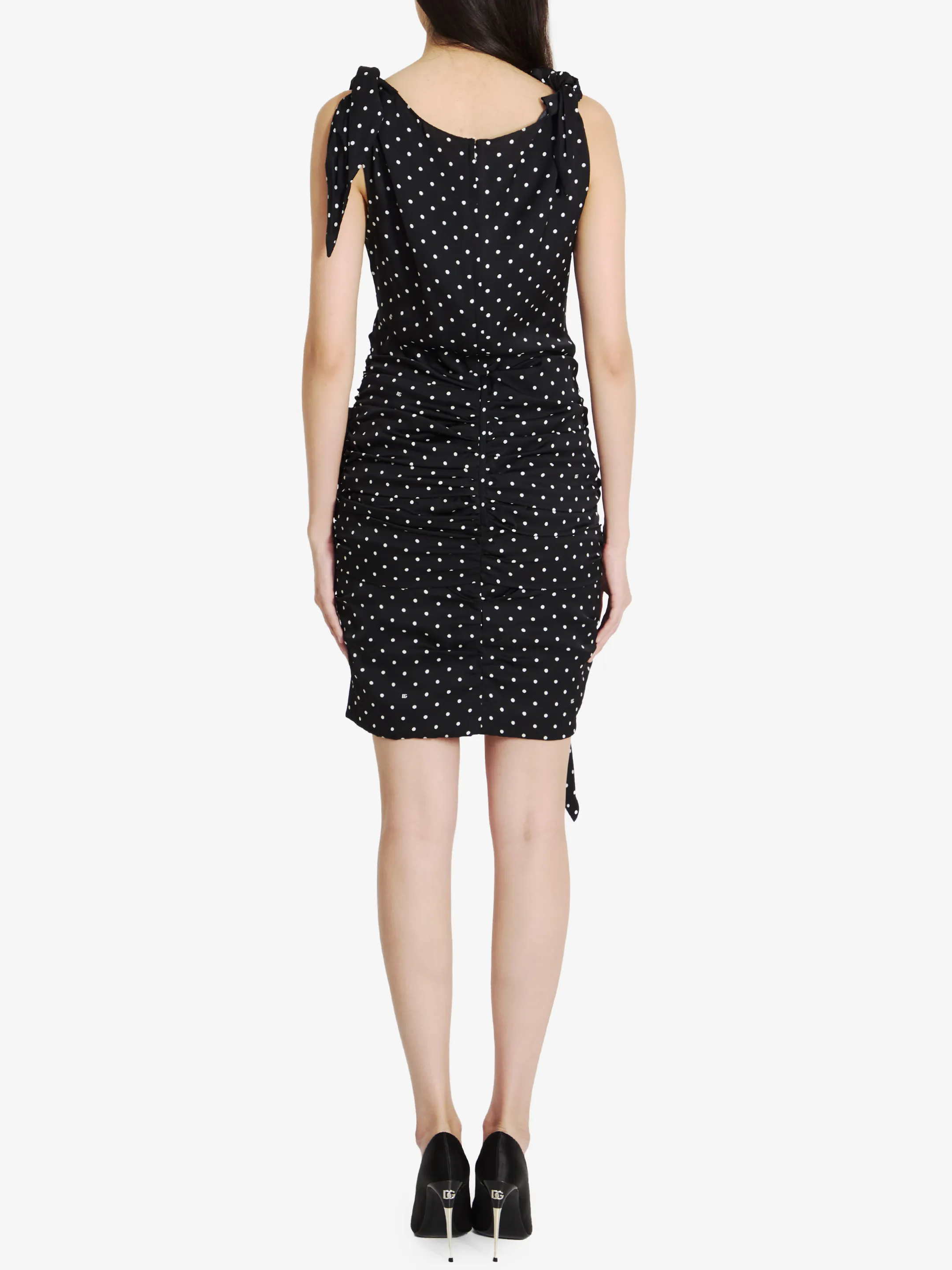 DOLCE&GABBANA    Abito midi con stampa Pois