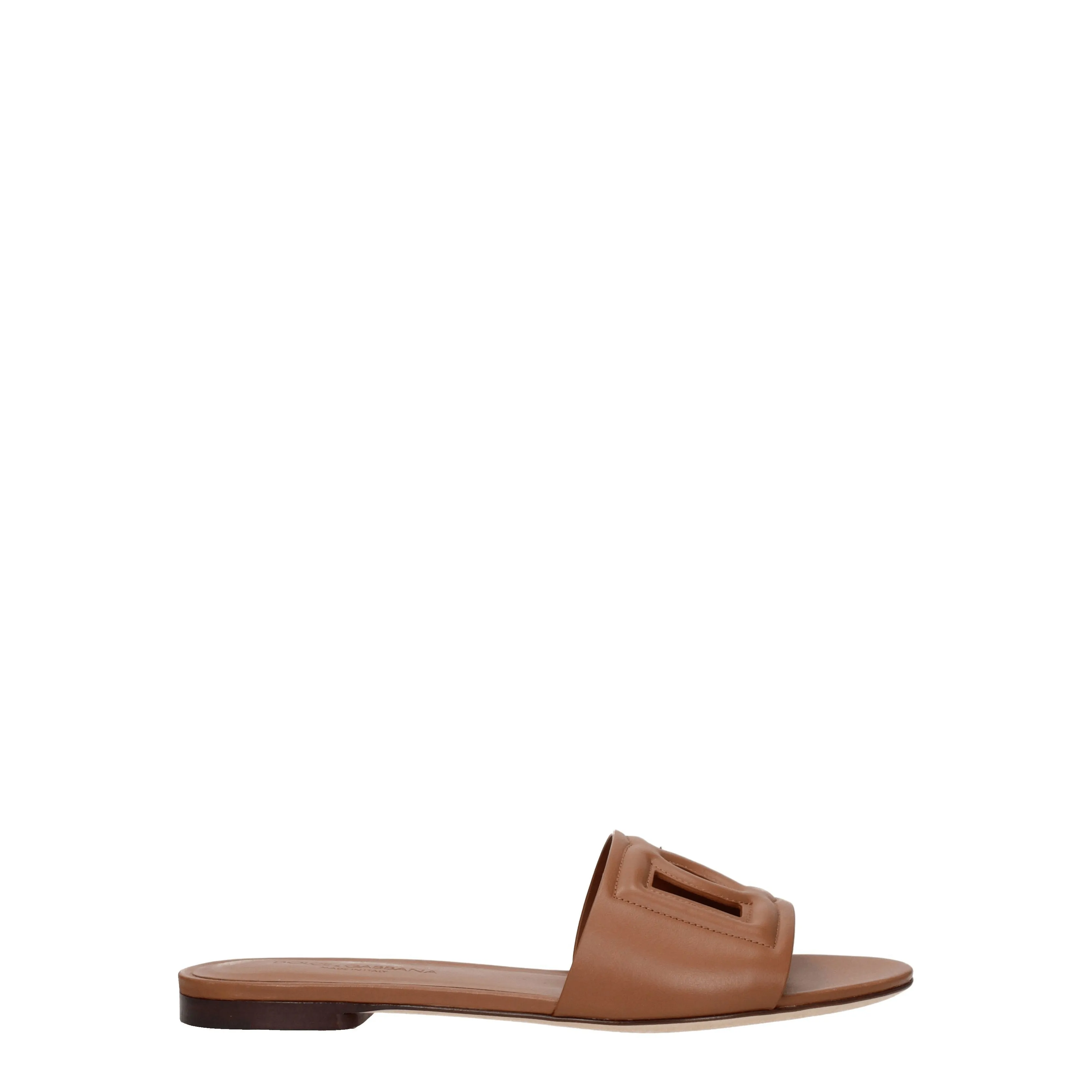 Dolce&Gabbana Ciabatte e Zoccoli Donna Pelle Marrone/Marrone Chiaro
