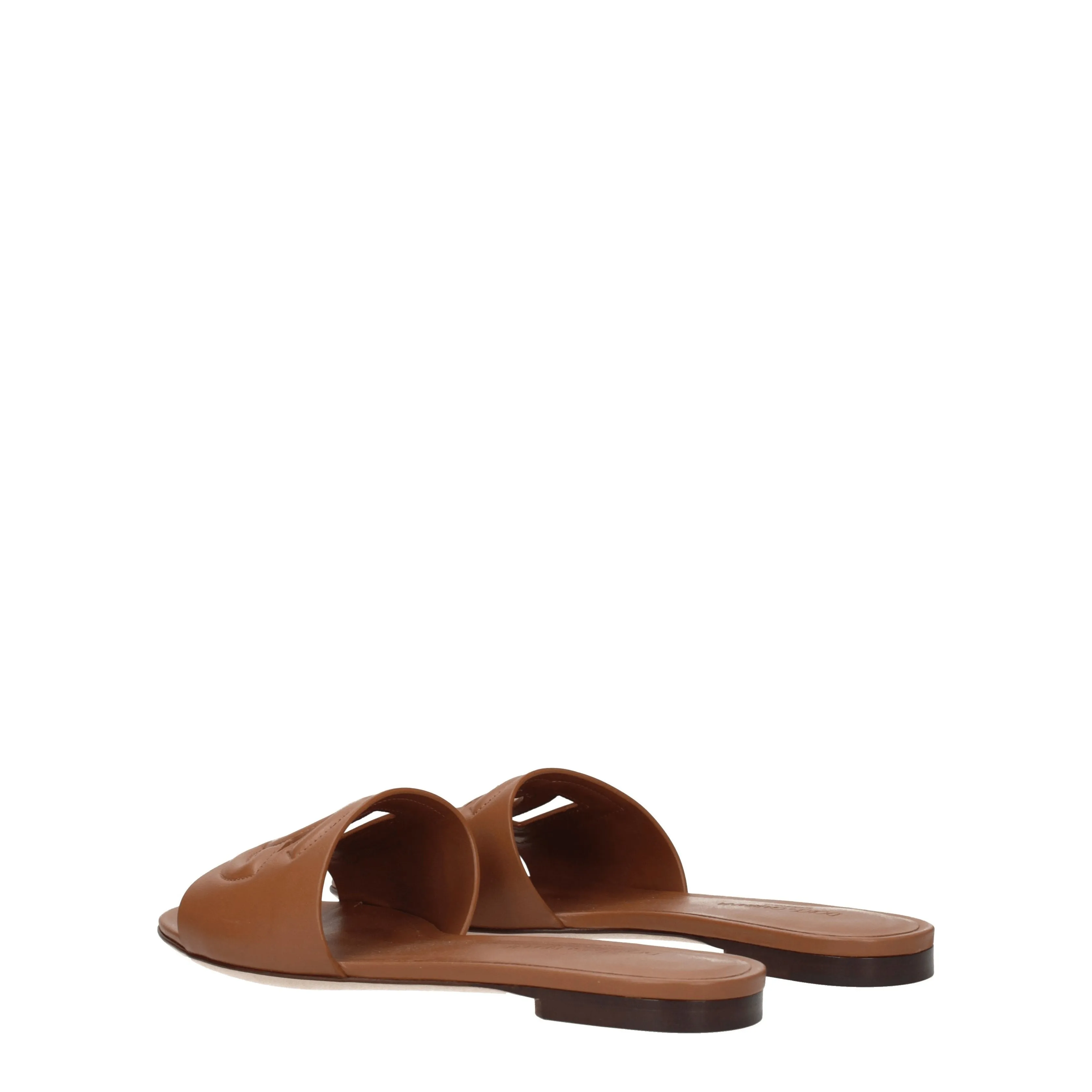 Dolce&Gabbana Ciabatte e Zoccoli Donna Pelle Marrone/Marrone Chiaro
