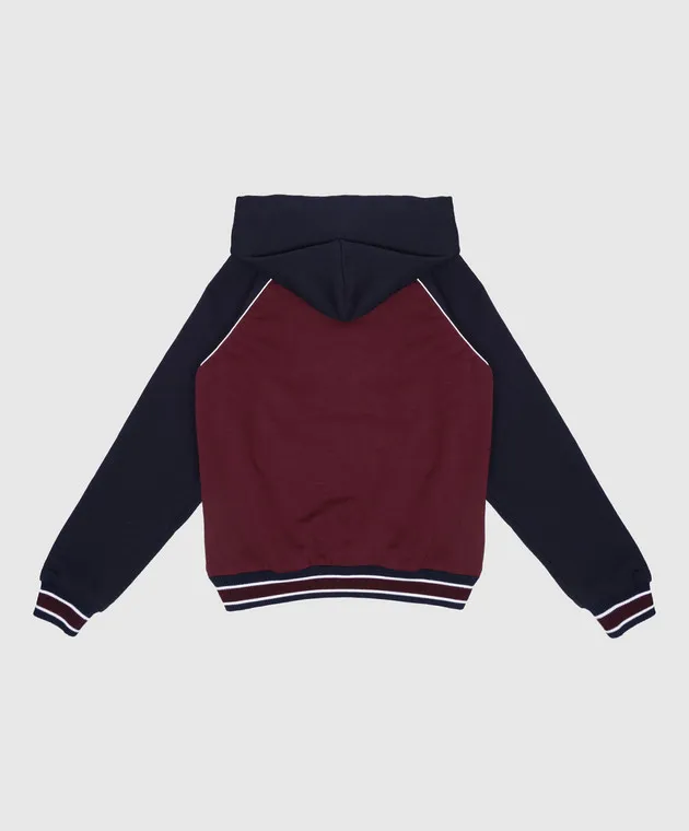Dolce&Gabbana Felpa da bambino bordeaux con cappuccio con logo L4JWJWG7NMZ46
